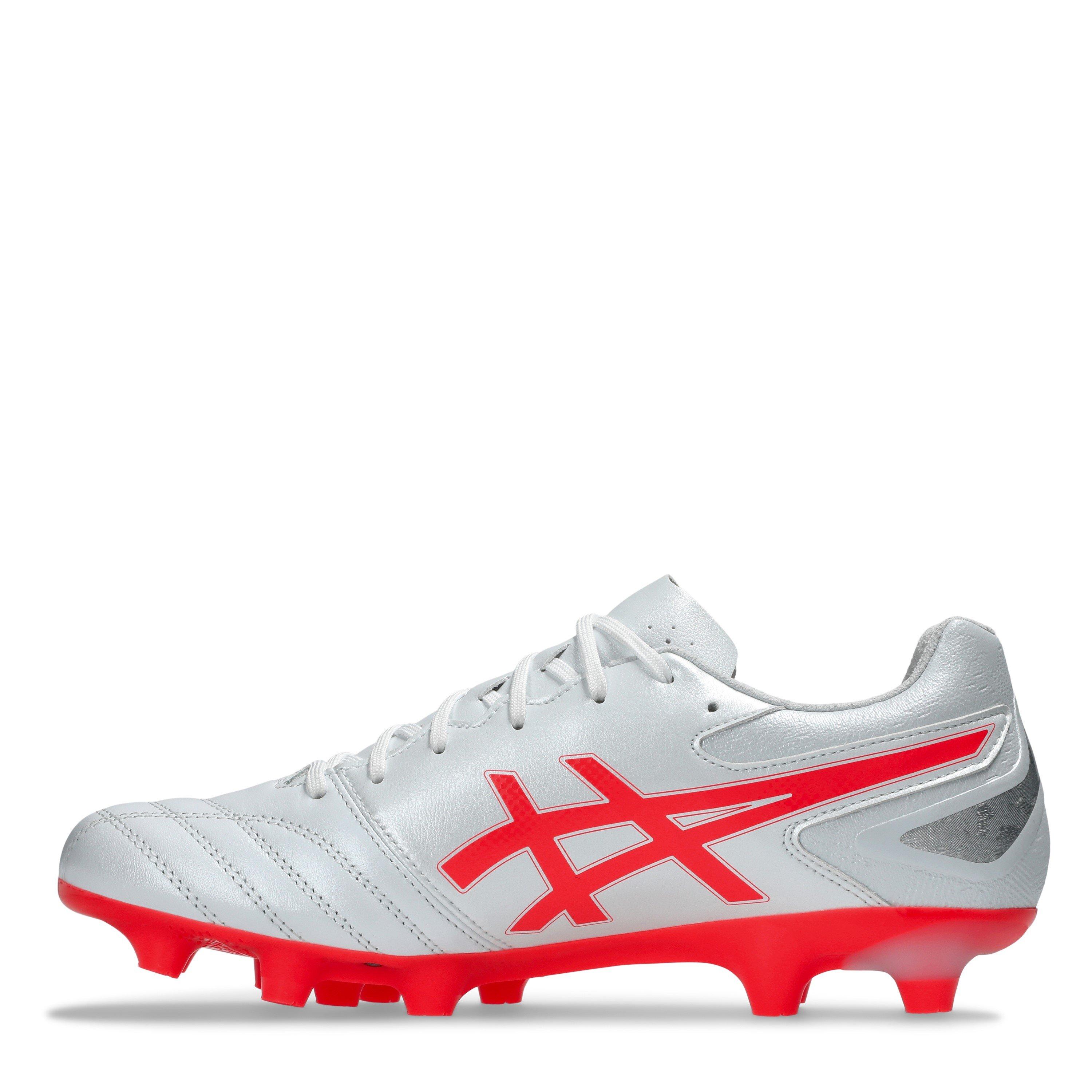 WHITE/FLASH RED - Asics - DS Light Pro Firm Ground Boots - 2