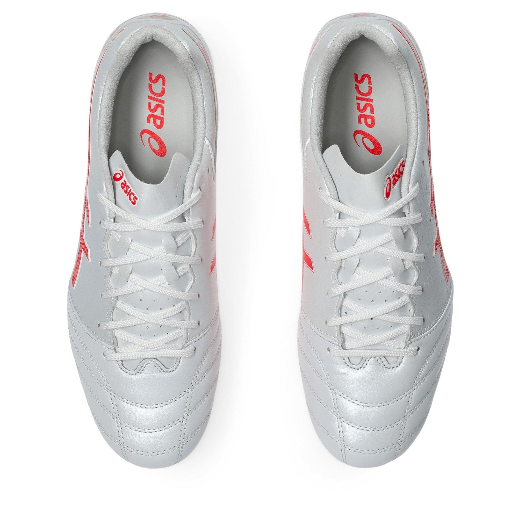 WHITE/FLASH RED - Asics - DS Light Pro Firm Ground Boots - 6