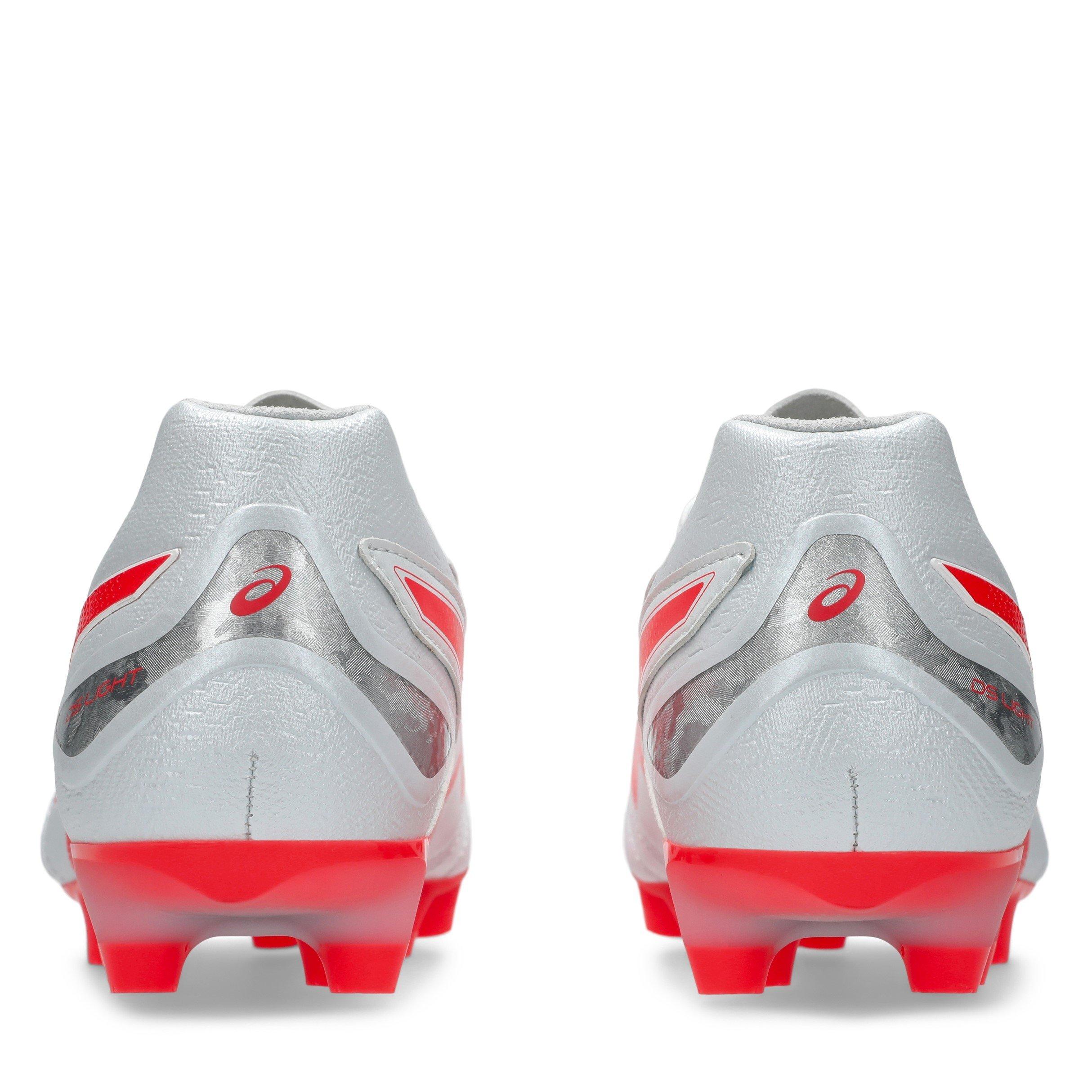 WHITE/FLASH RED - Asics - DS Light Pro Firm Ground Boots - 7