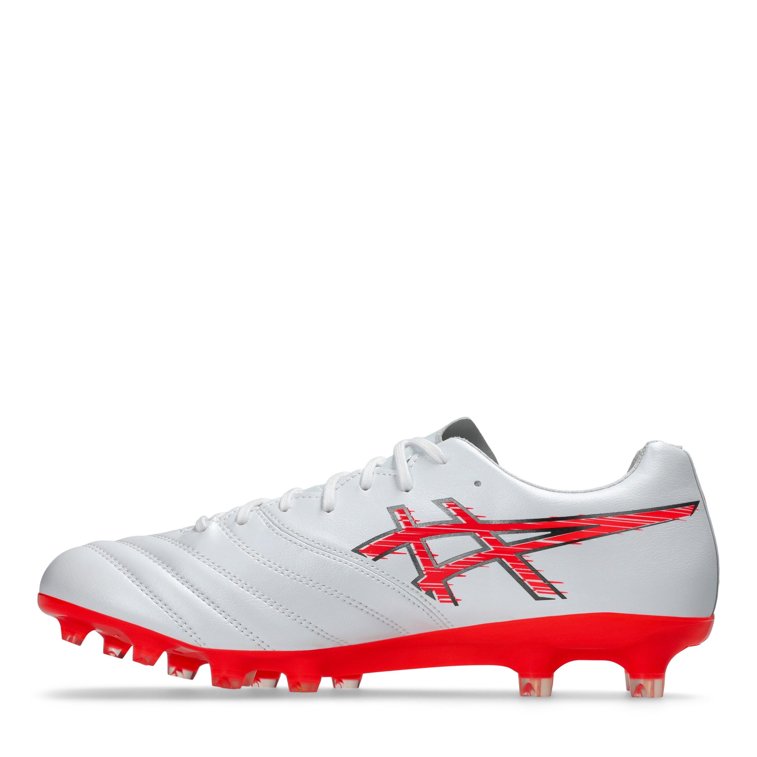 WHITE/FLASH RED - Asics - DS Light X-Fly Pro 3 Firm Ground Boots - 2