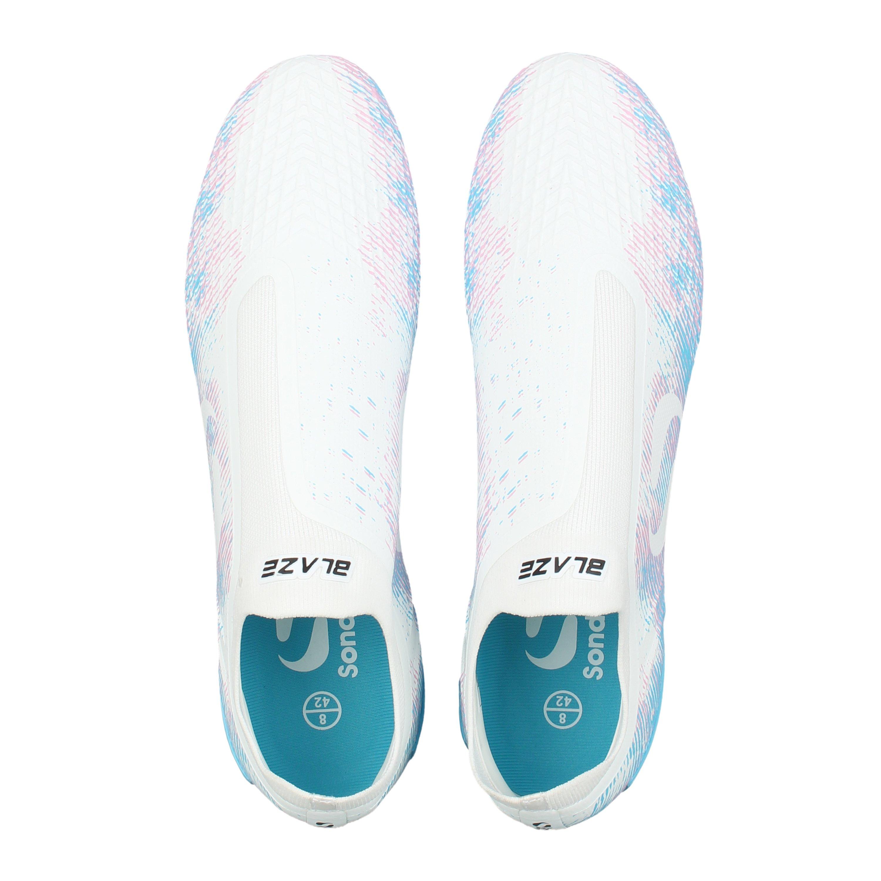 White/Pink/Blue - Sondico - Blaze Firm Ground Football Boots - 6