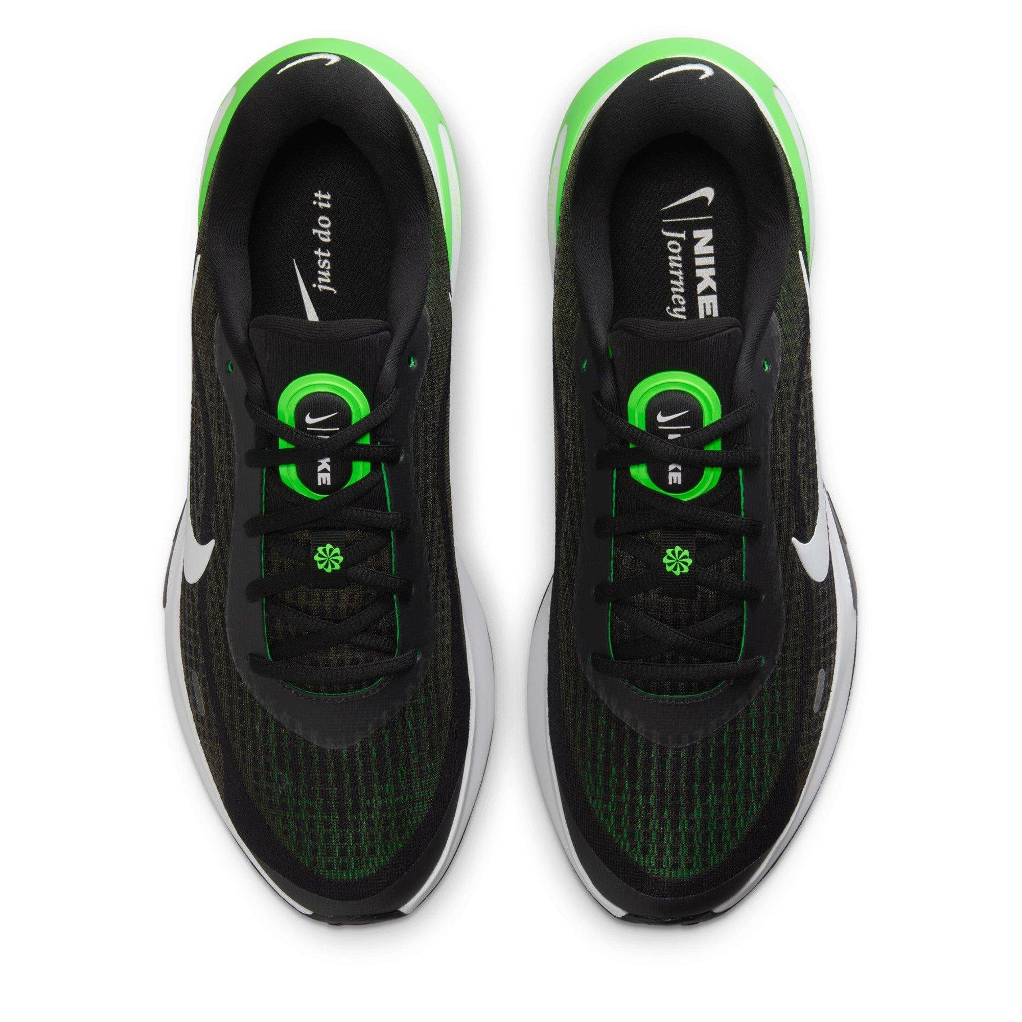 Blk/Grn Strk - Nike - Journey Run Men's Road Running Shoes - 6