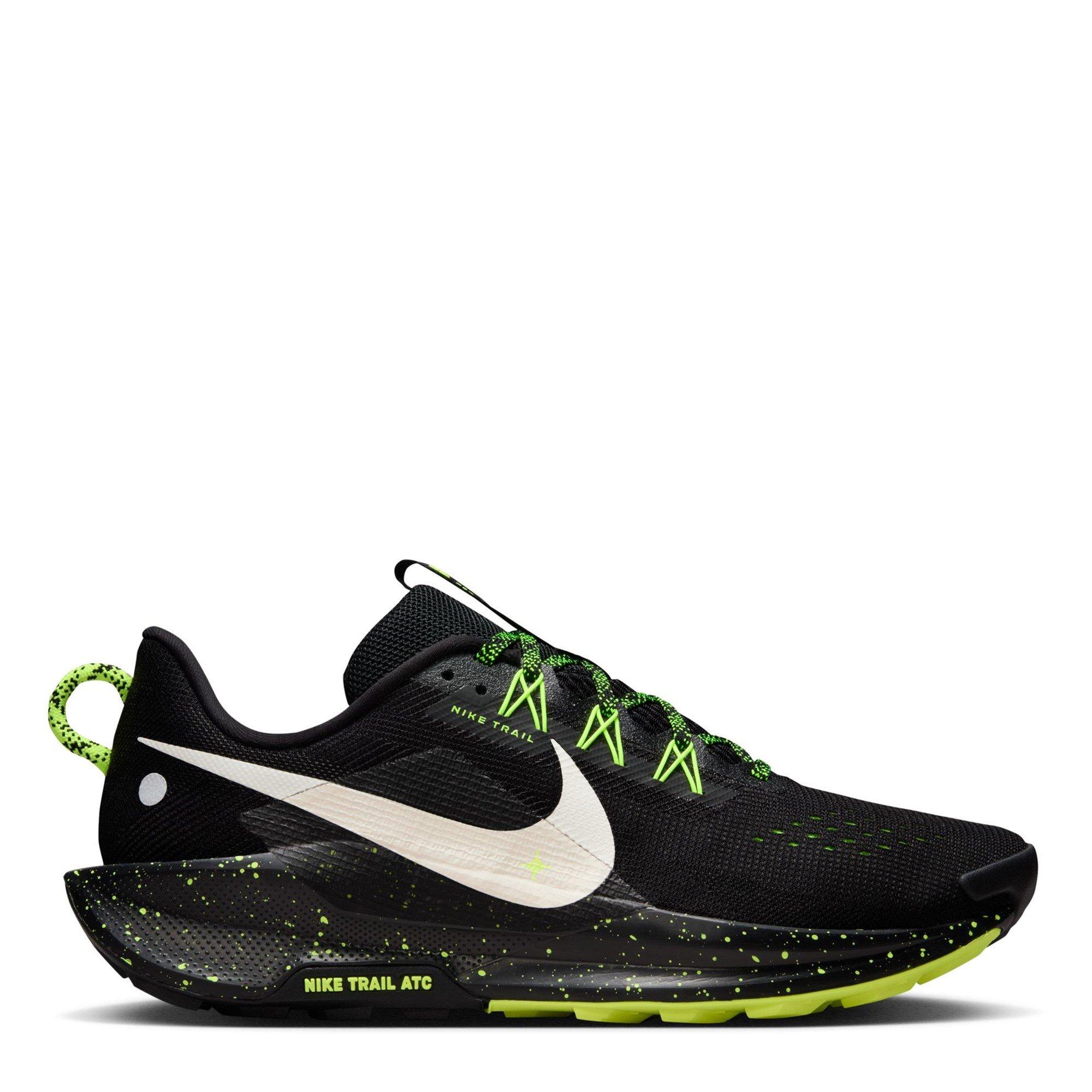 Nike Men's Reactx Pegasus Trail 5 Running Shoes - Black/Volt Ice - 9.5 (44.5)