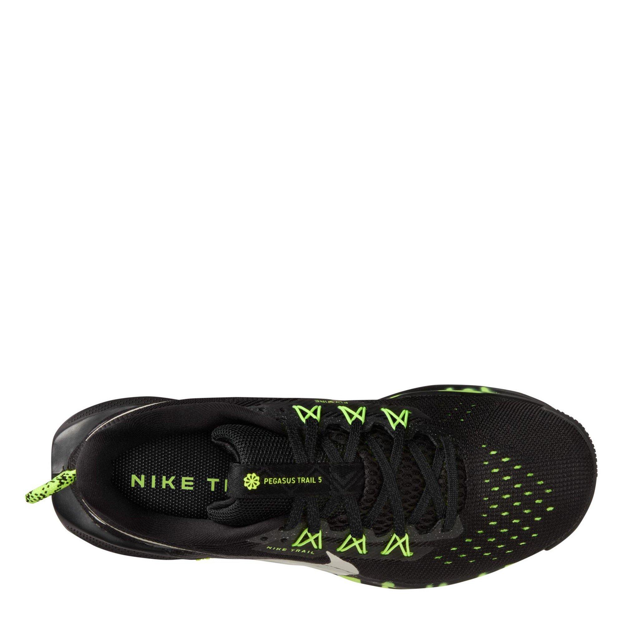 Zwart/Volt IJs - Nike - ReactX Pegasus Trail 5 Running Shoes Womens - 9
