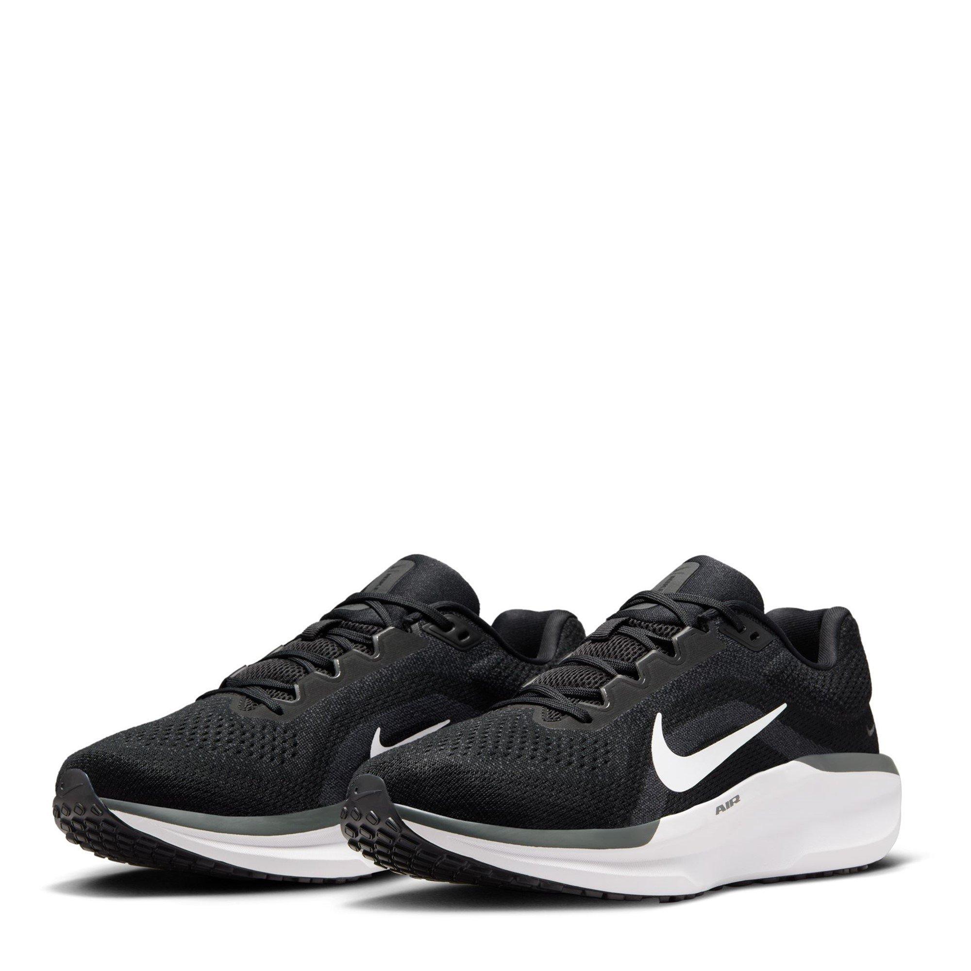 Zwart/Wit - Nike - Winflo 11 Mens Road Running Shoes - 4