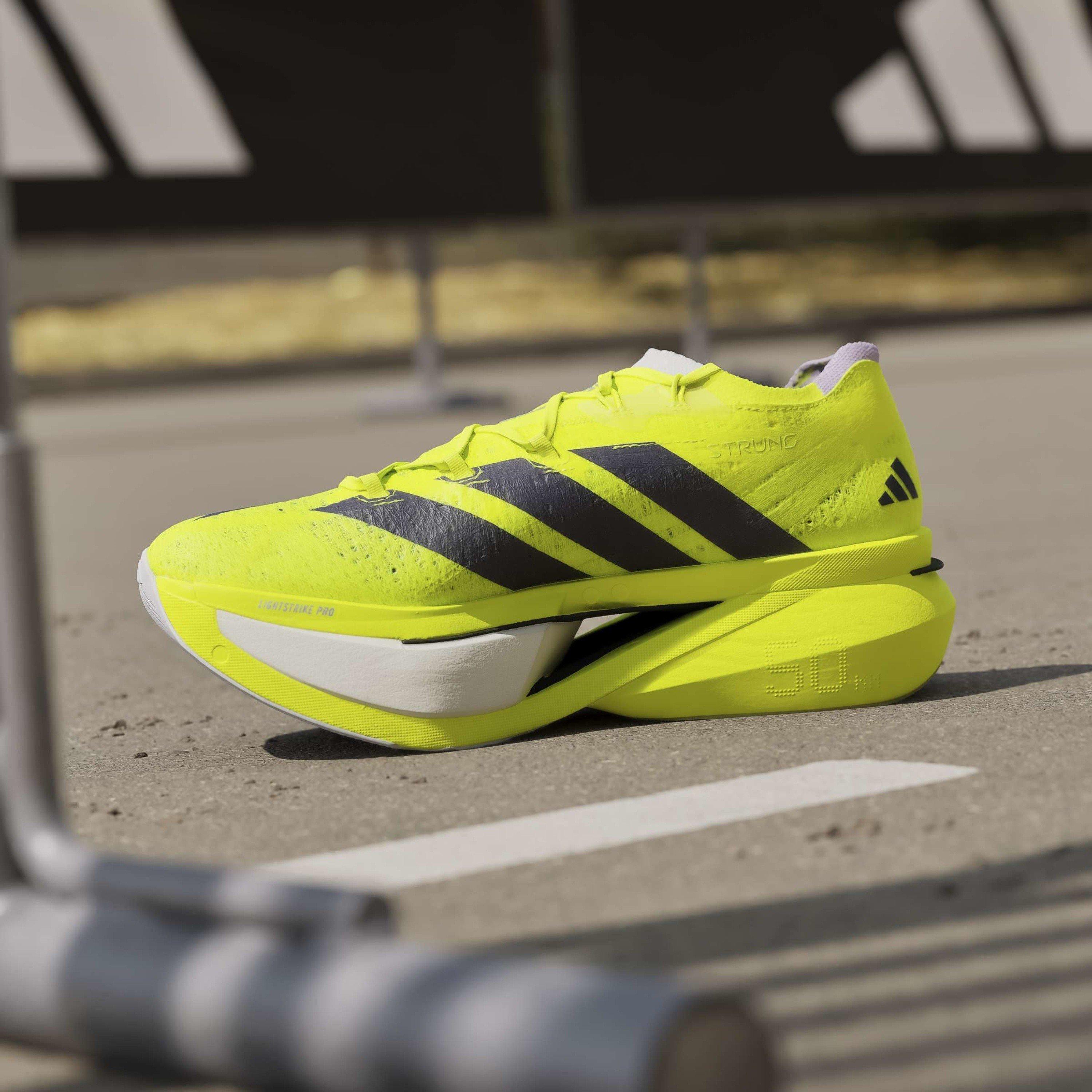 Solar Yellow - adidas - Adizero Prime X3 STRUNG Running Shoes Mens - 14