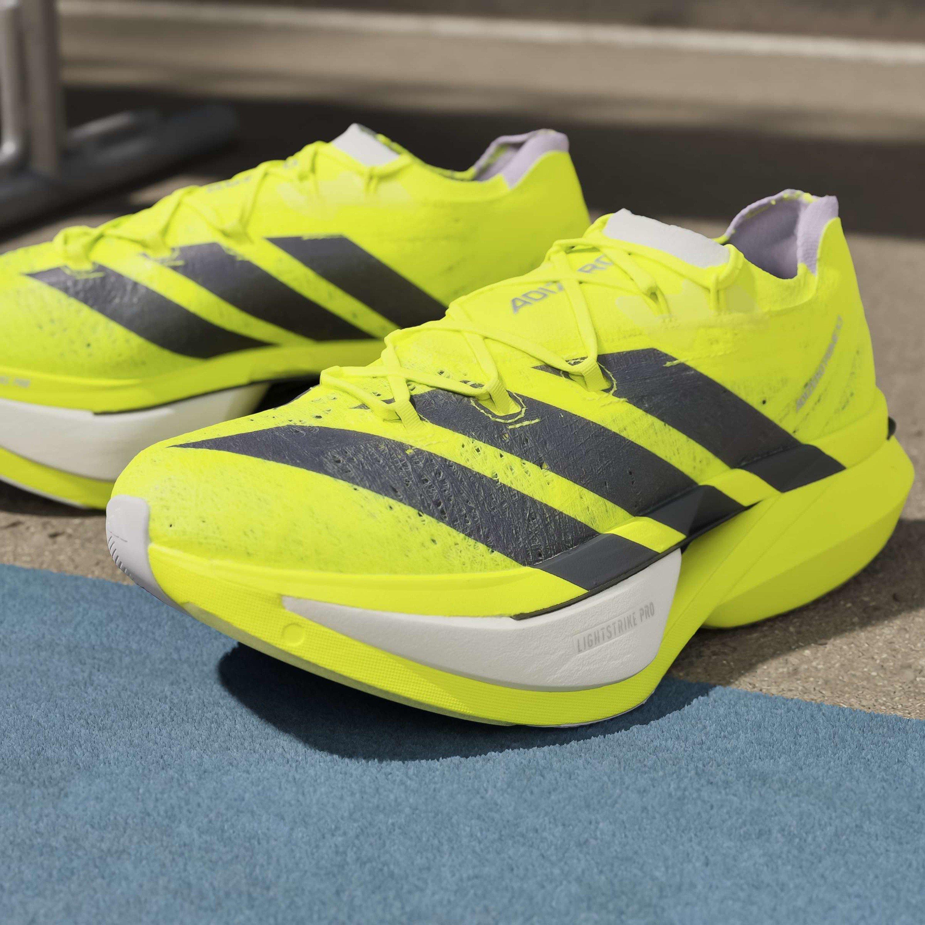 Solar Yellow - adidas - Adizero Prime X3 STRUNG Running Shoes Mens - 16
