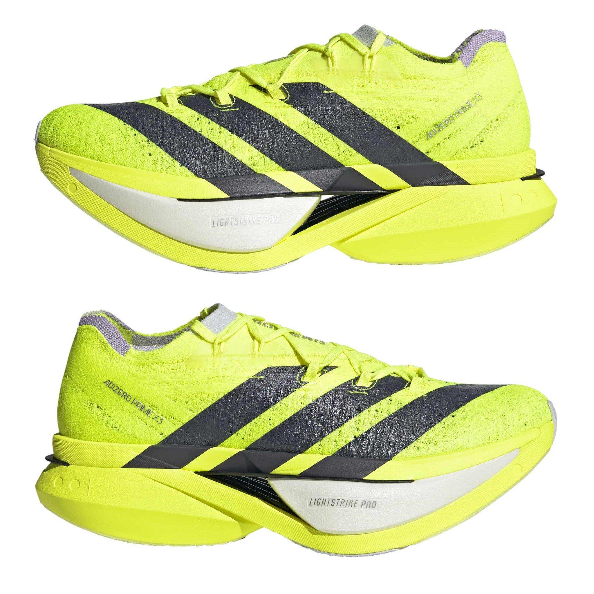 Solar Yellow - adidas - Adizero Prime X3 STRUNG Running Shoes Mens - 9