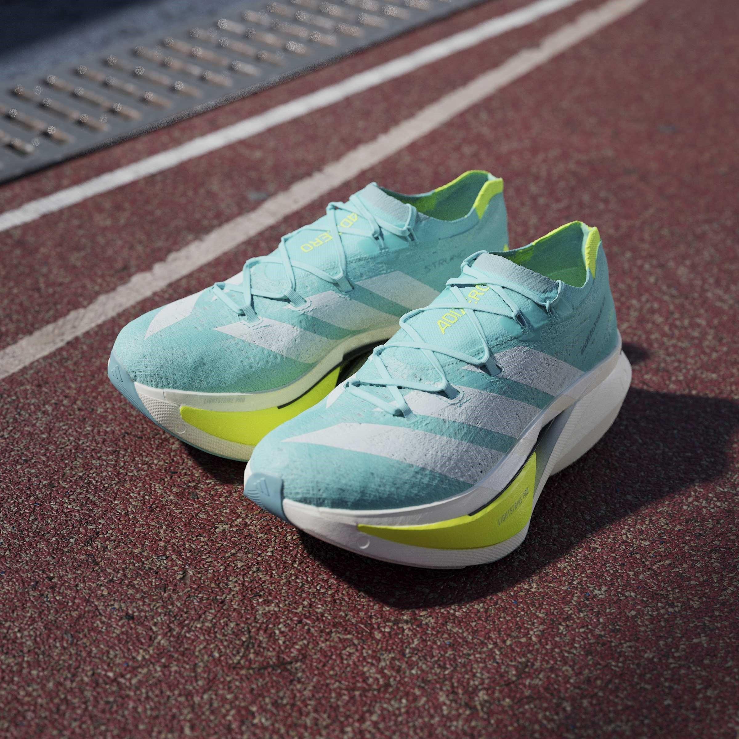 Blitz Aqua - adidas - Adizero Prime X3 STRUNG Running Shoes Mens - 12