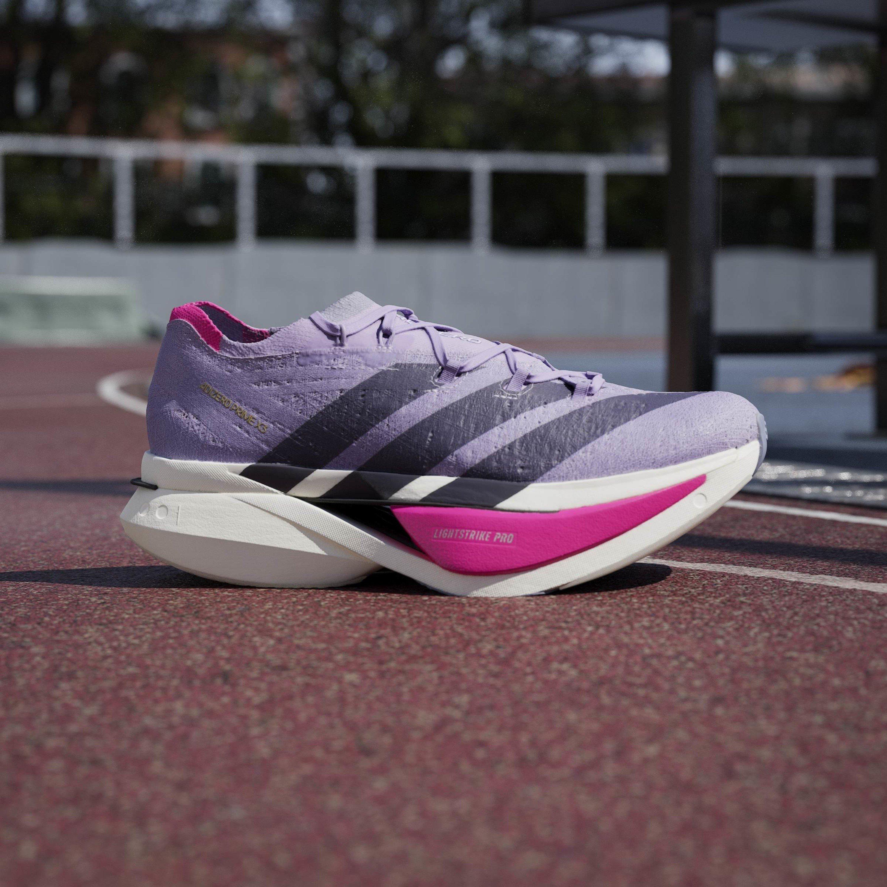 Powder Plum - adidas - Adizero Prime X3 STRUNG Running Shoes Mens - 10