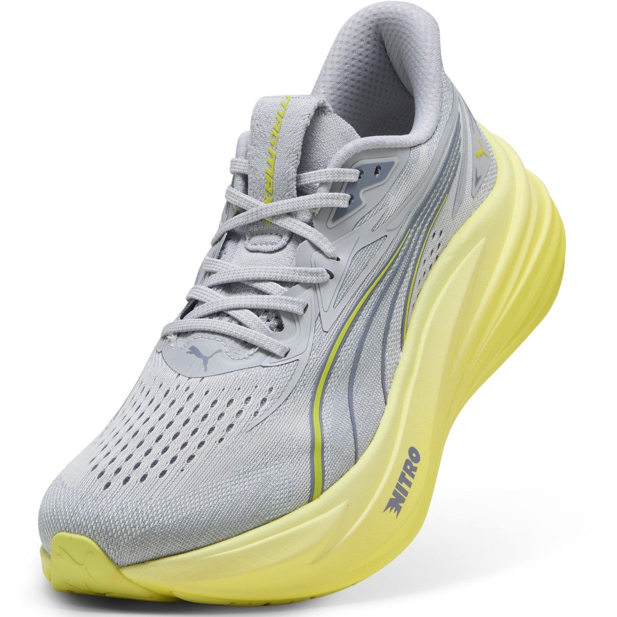 Silver/Lux Lime - Puma - Men's Running Shoes - 6