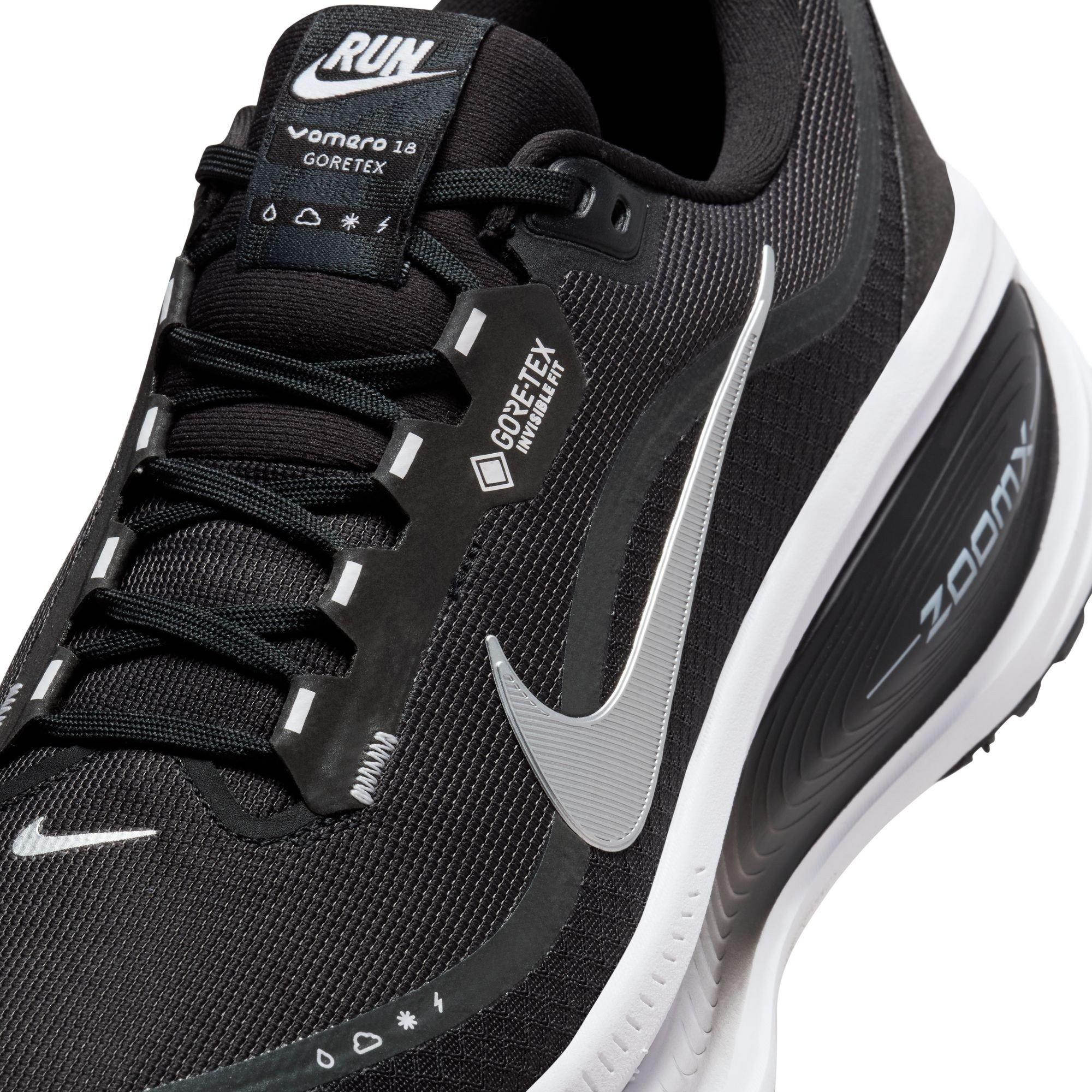 Blk/Mttlc Silv - Nike - Vomero 18 GORE-TEX Running Shoes Mens - 9