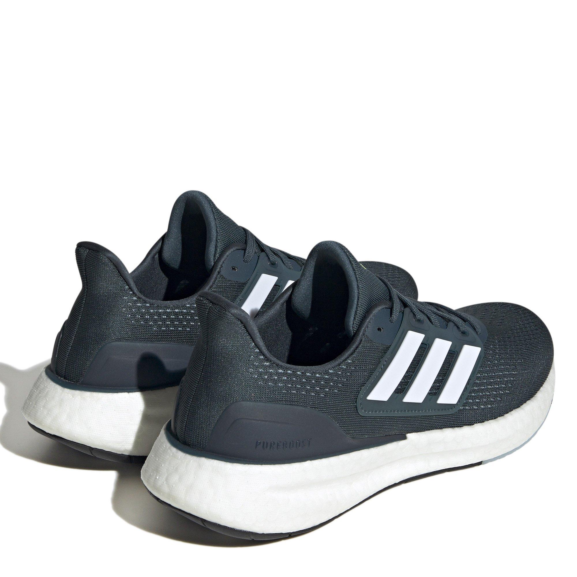 Night/Wht/Lemon - adidas - Pureboost 23 Mens Running Shoes - 6