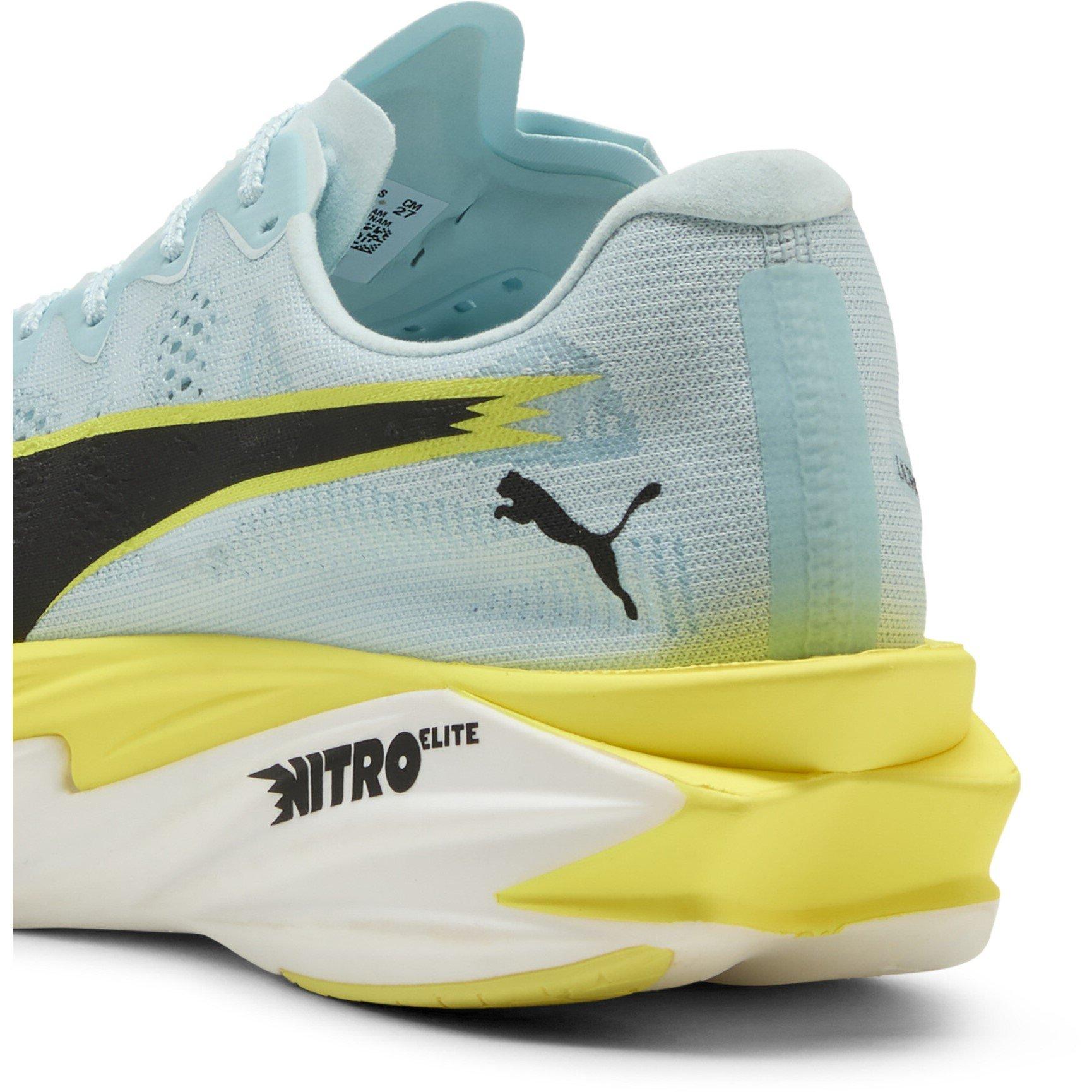 Blue/Lemon - Puma - Mens Deviate Elite 4 Road Running Shoes - 5