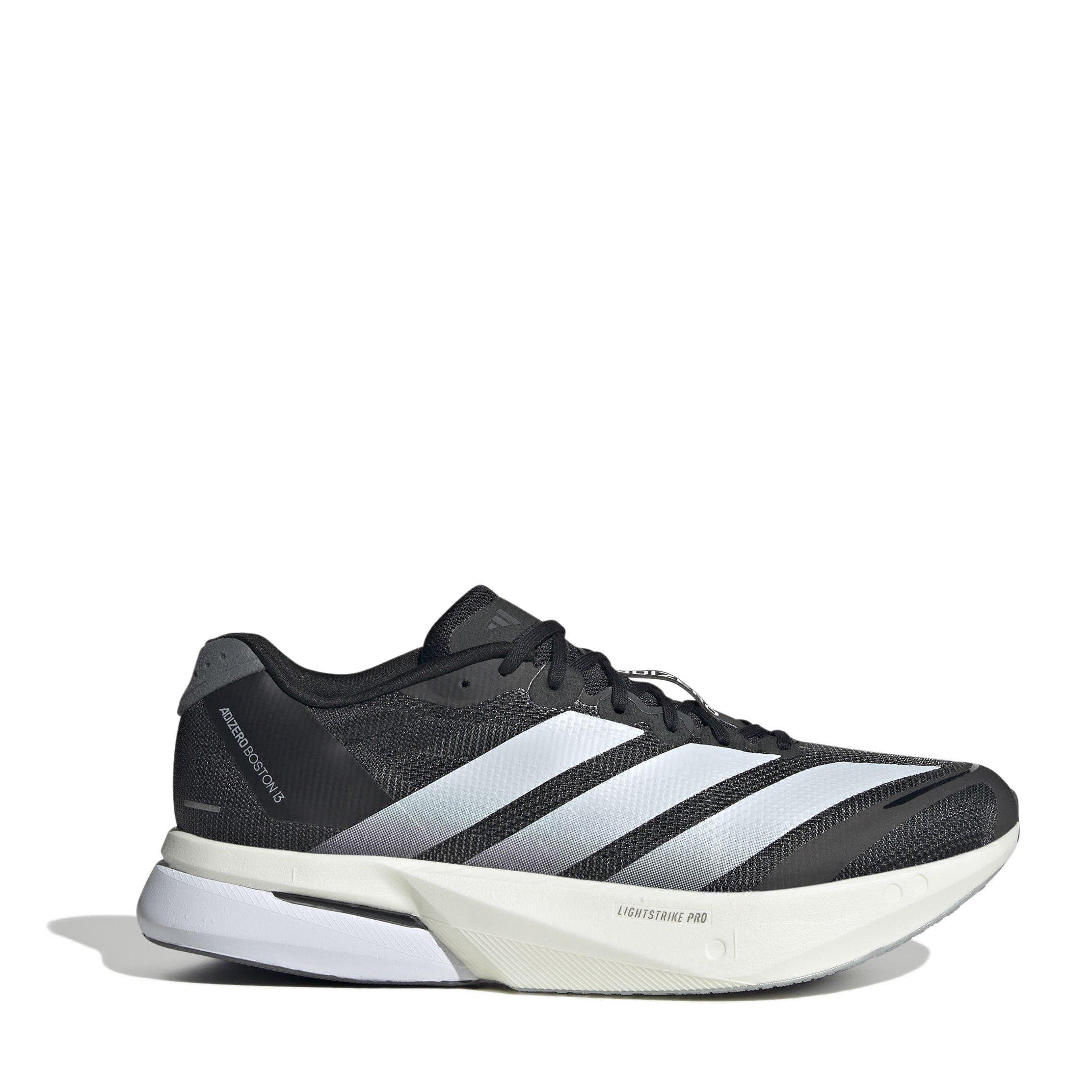 Adidas Men's Adizero Boston 13 Road Running Shoes - Black/White - 10.5 (45.3)