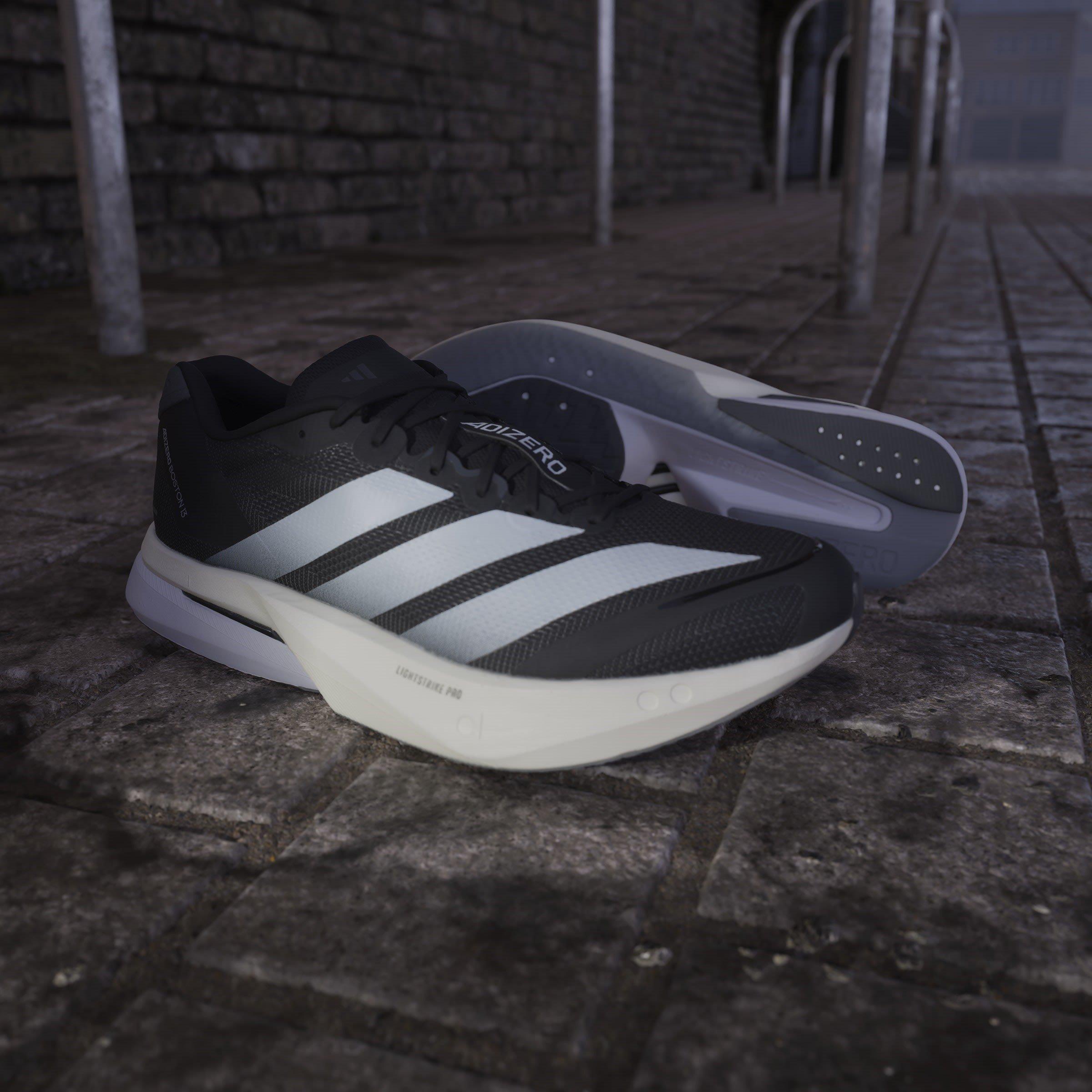 Preto/Branco - adidas - Adizero Boston 13 Road Running Shoes Mens - 15