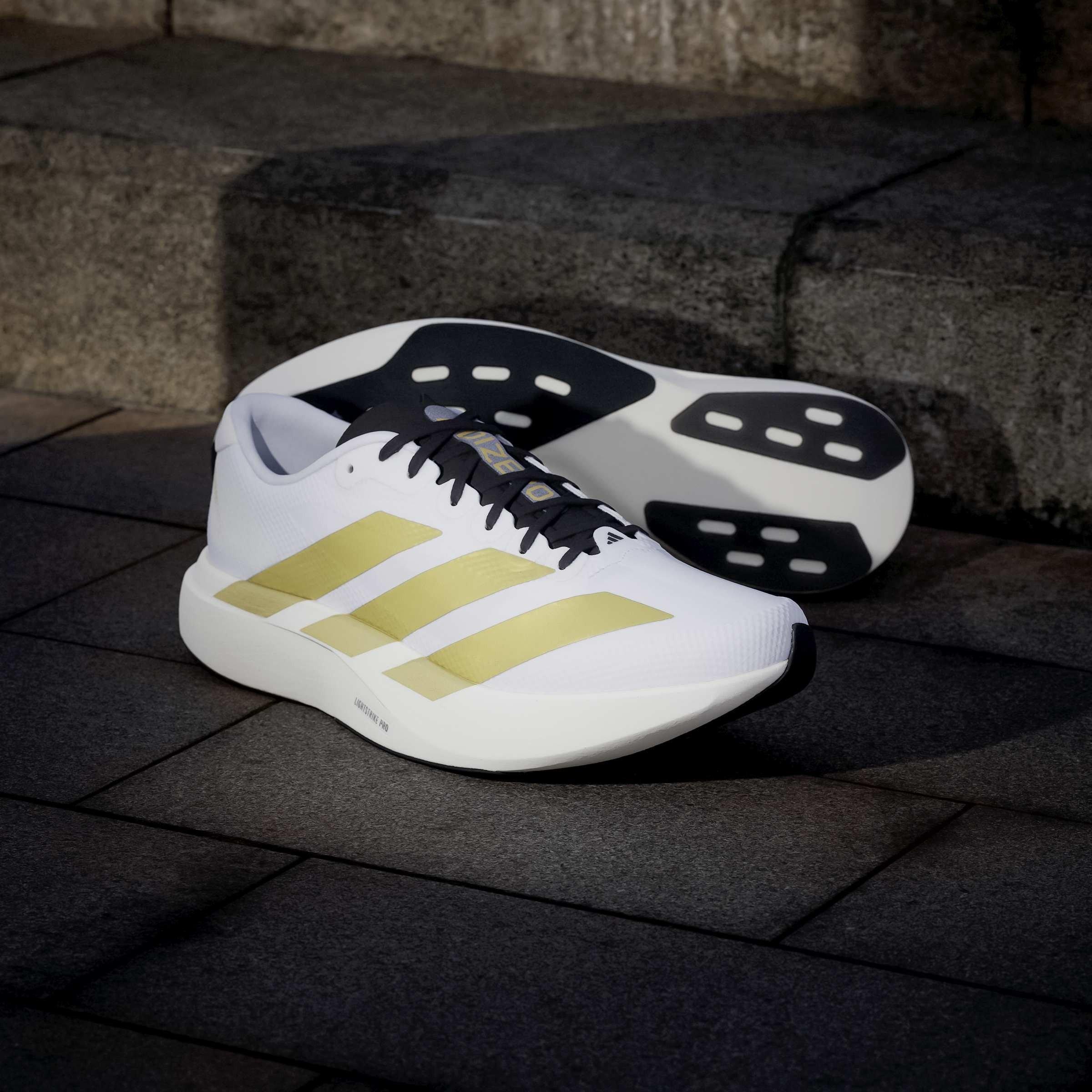 Wht/Gold/Black - adidas - Adizero EVO SL Mens Shoes - 15
