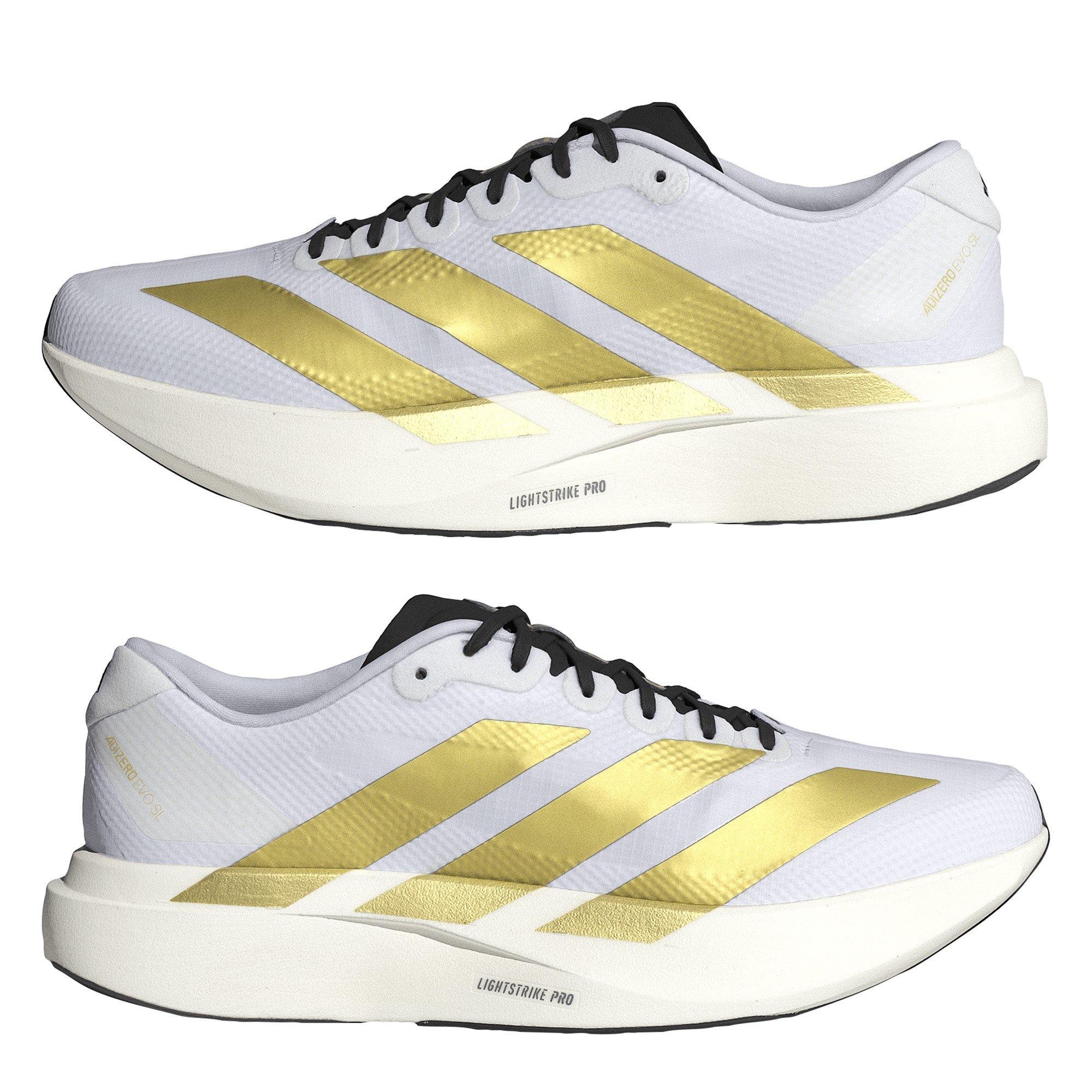 Wht/Gold/Black - adidas - Adizero EVO SL Mens Shoes - 9