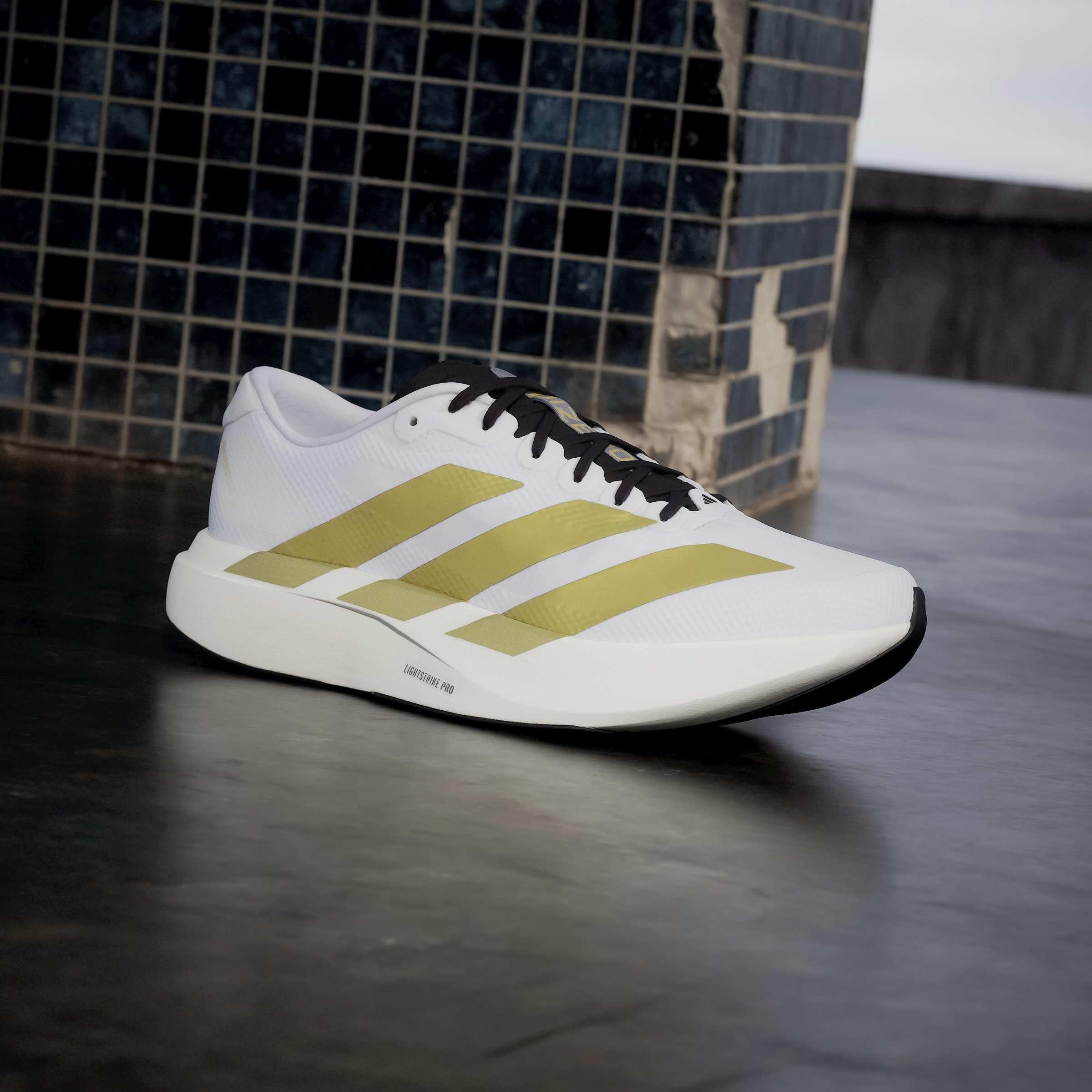 Wht/Gold/Black - adidas - Adizero EVO SL Mens Shoes - 10