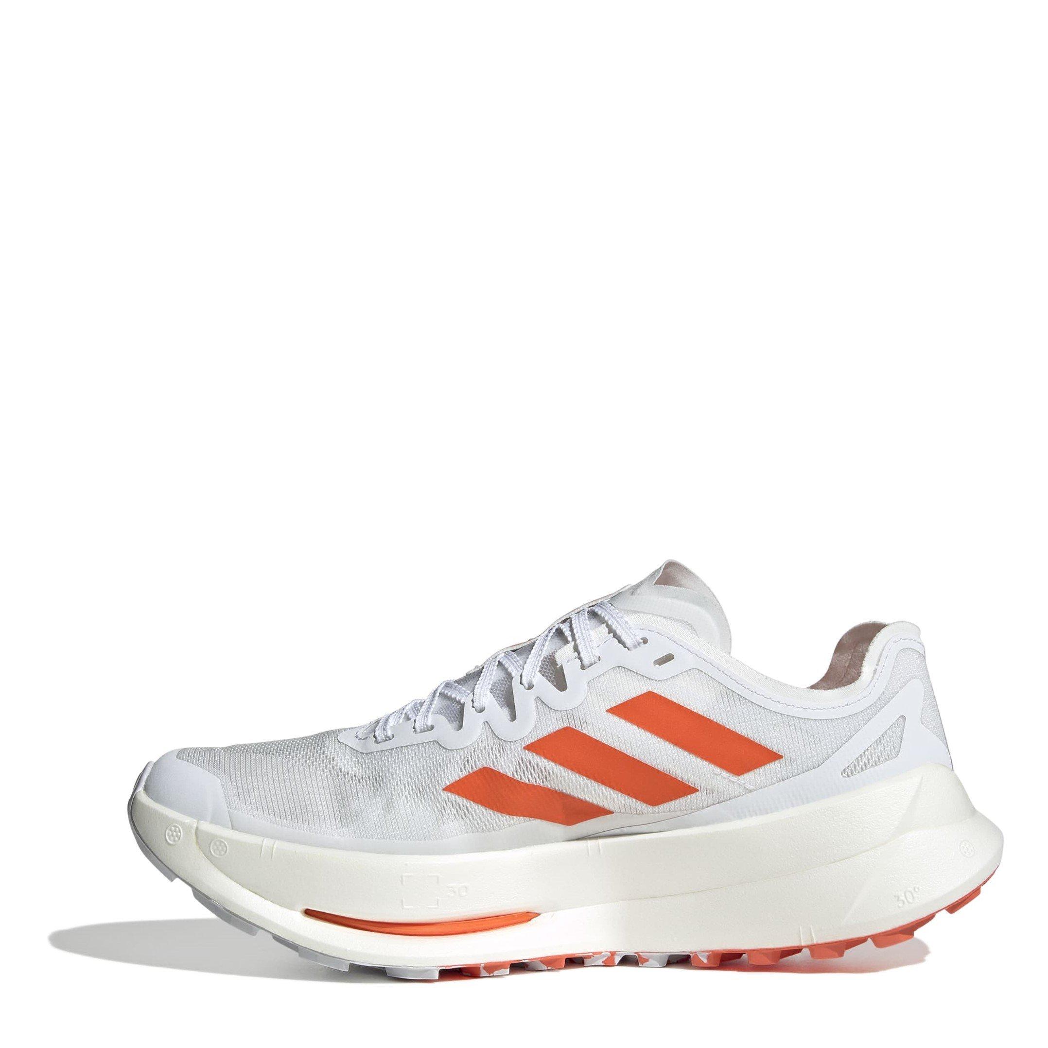 White/Orange - adidas - Terrex Agravic Speed Ultra Trail Running Shoes Mens - 2