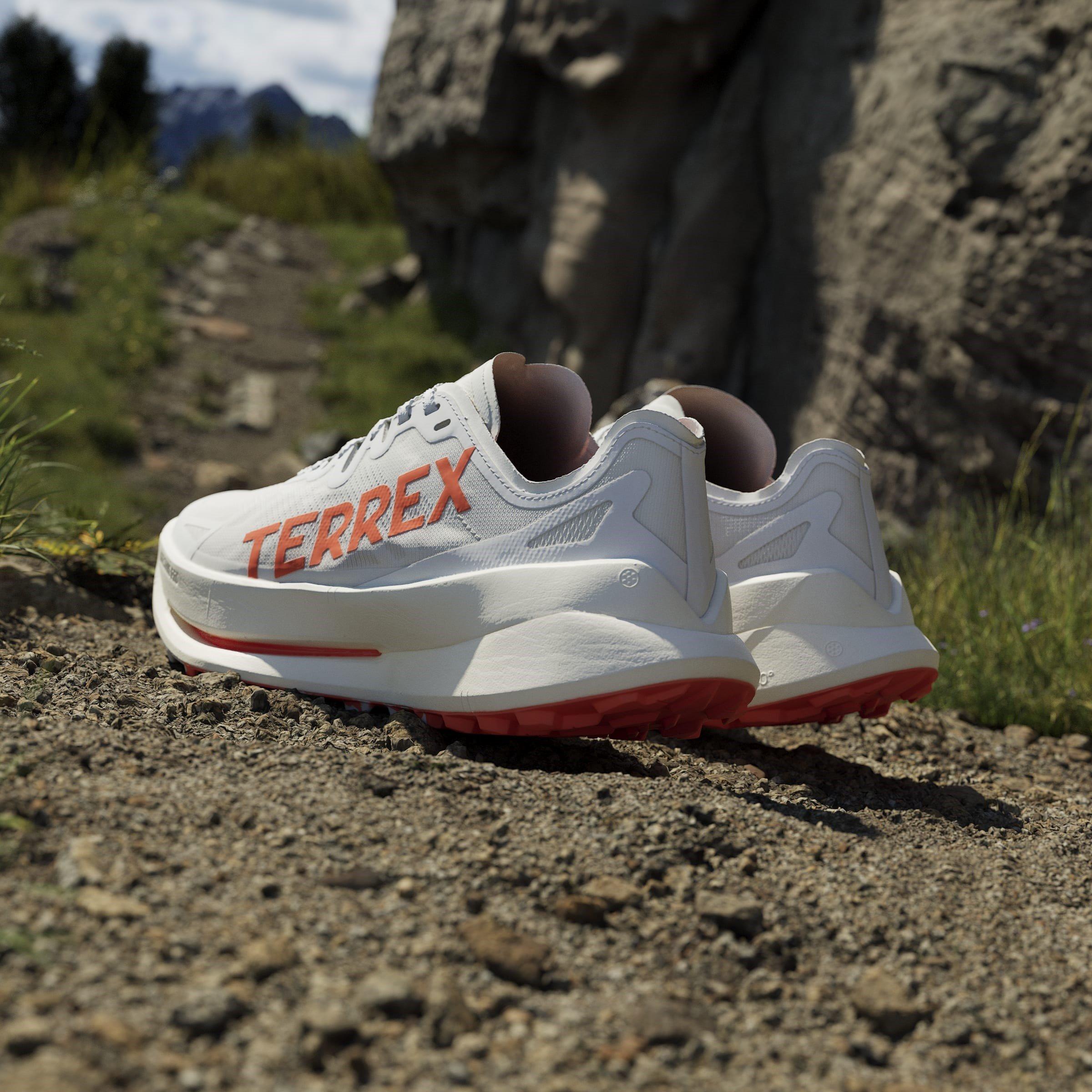 White/Orange - adidas - Terrex Agravic Speed Ultra Trail Running Shoes Mens - 14