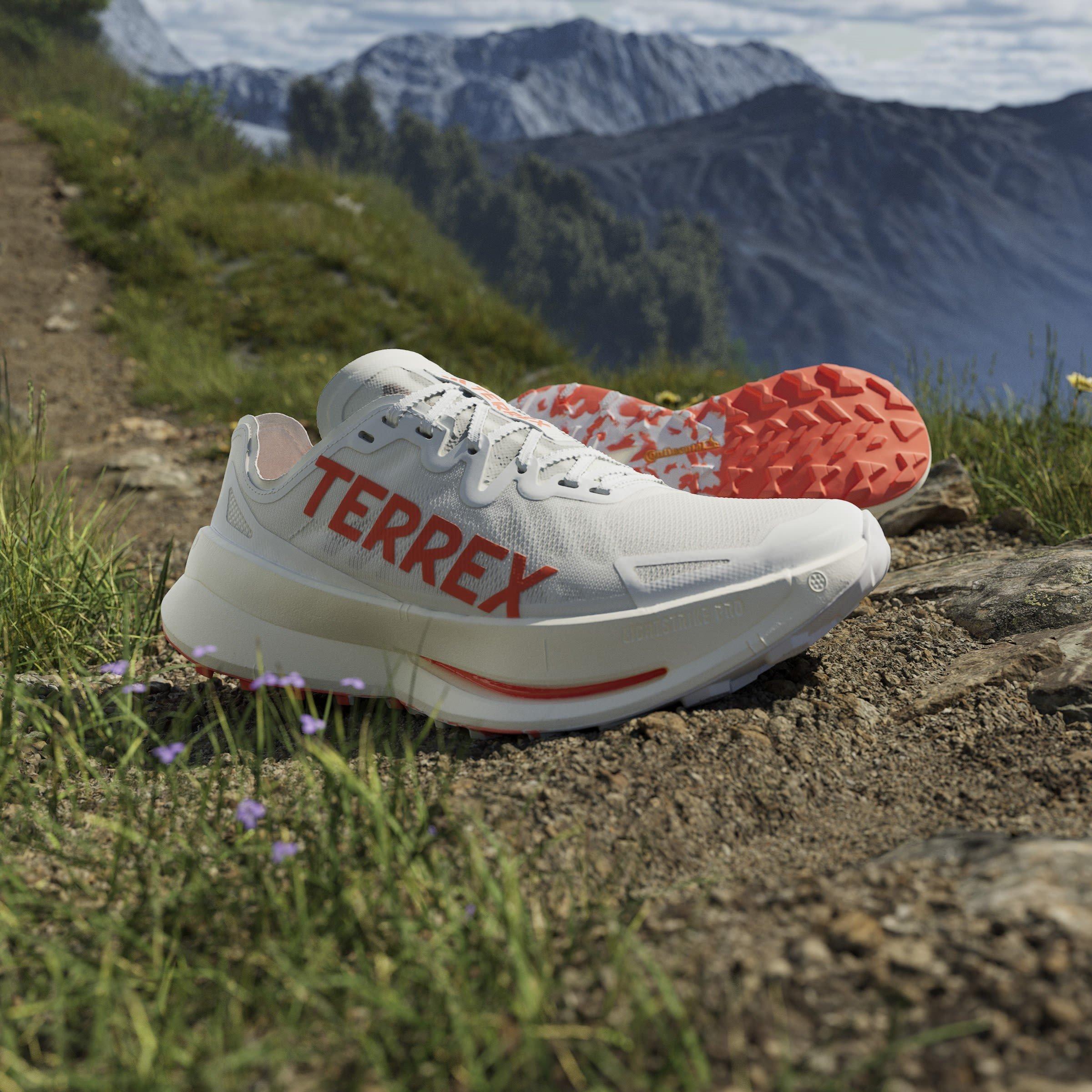 White/Orange - adidas - Terrex Agravic Speed Ultra Trail Running Shoes Mens - 16