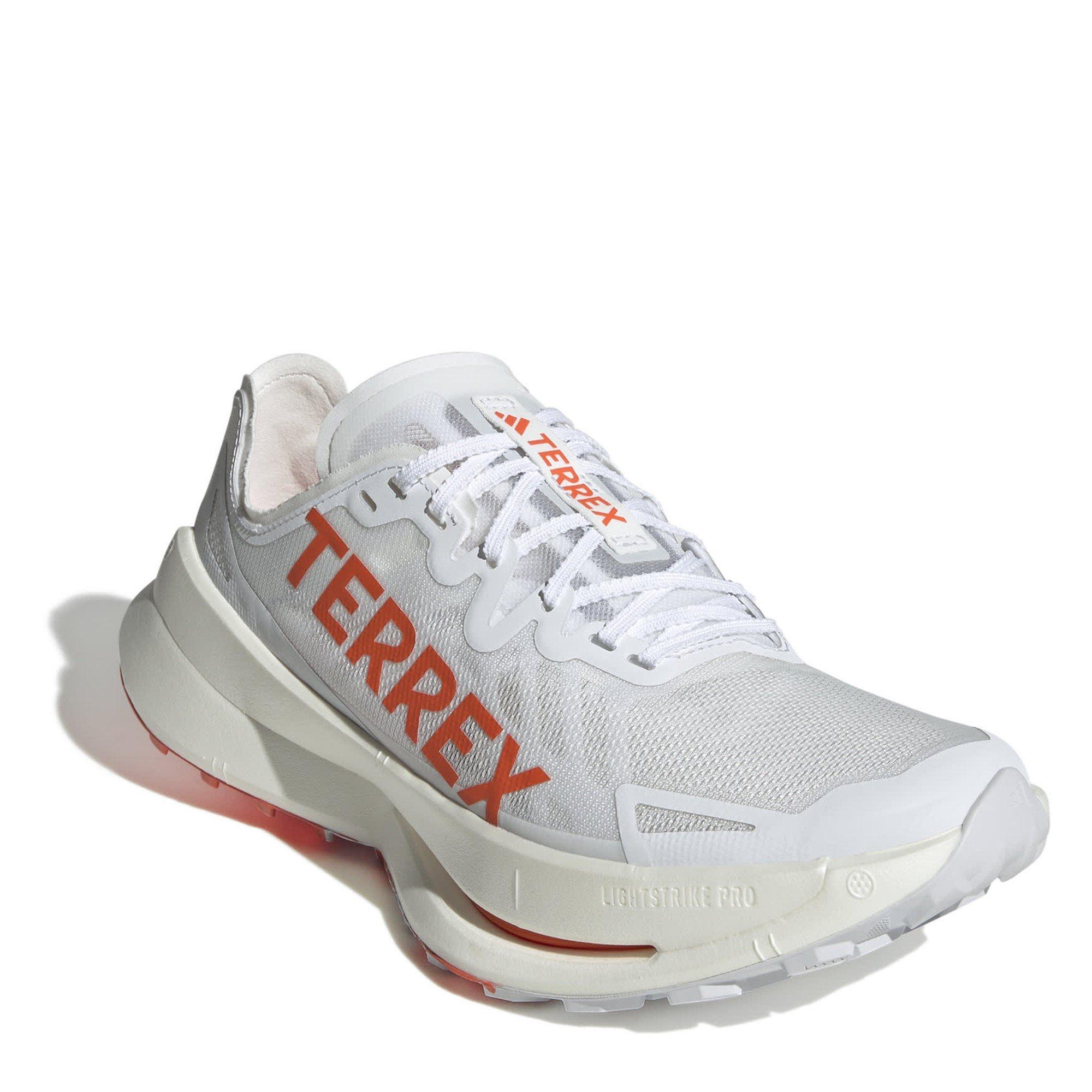 White/Orange - adidas - Terrex Agravic Speed Ultra Trail Running Shoes Mens - 3