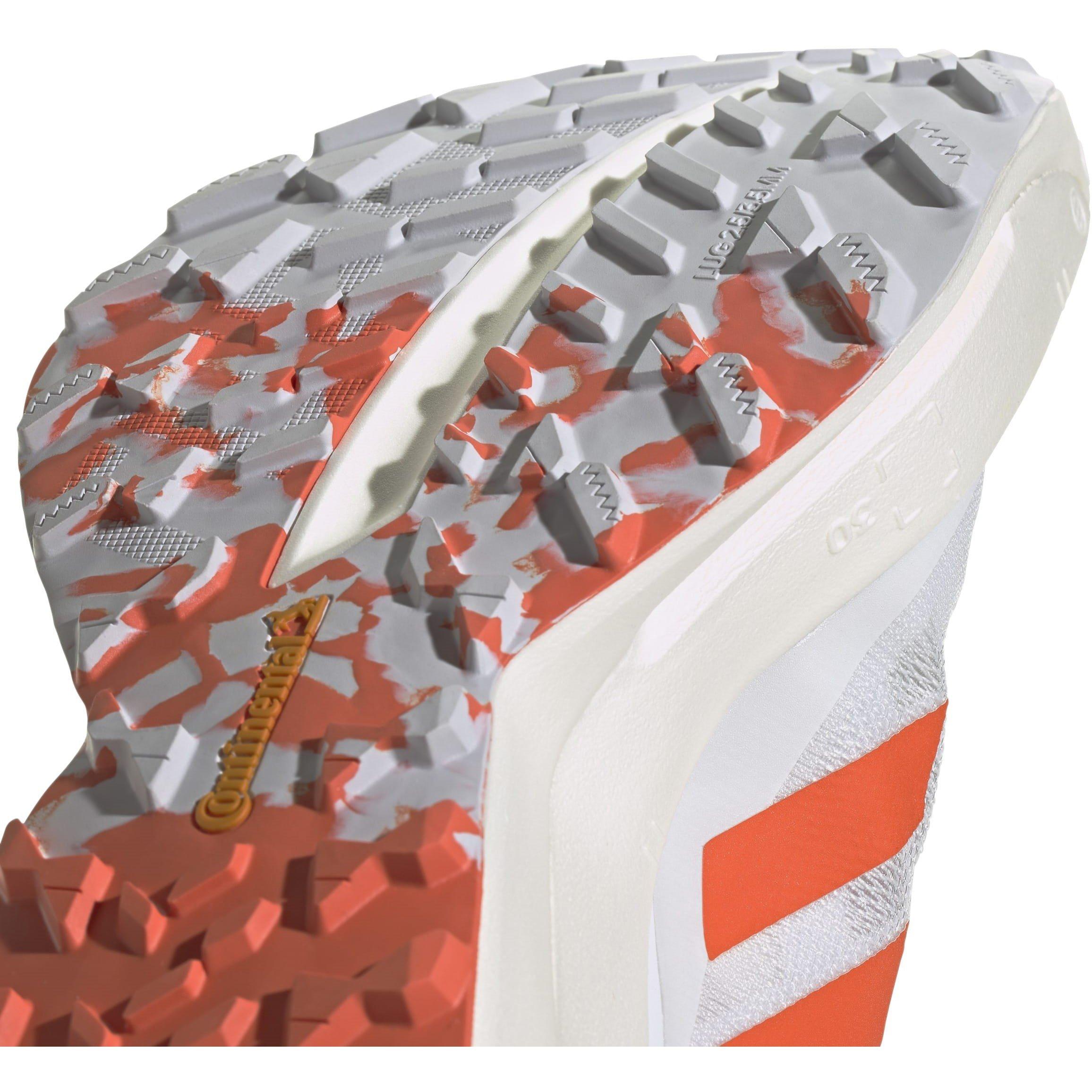 White/Orange - adidas - Terrex Agravic Speed Ultra Trail Running Shoes Mens - 8