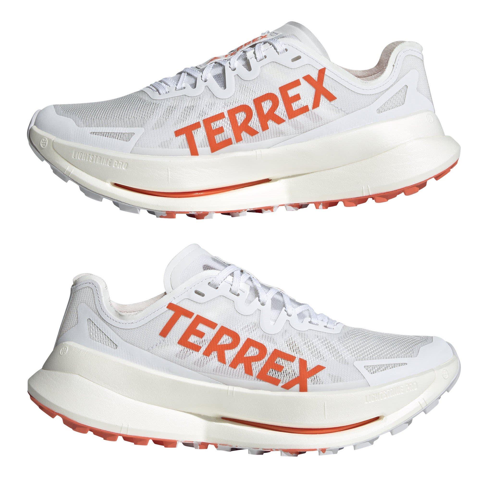 White/Orange - adidas - Terrex Agravic Speed Ultra Trail Running Shoes Mens - 9