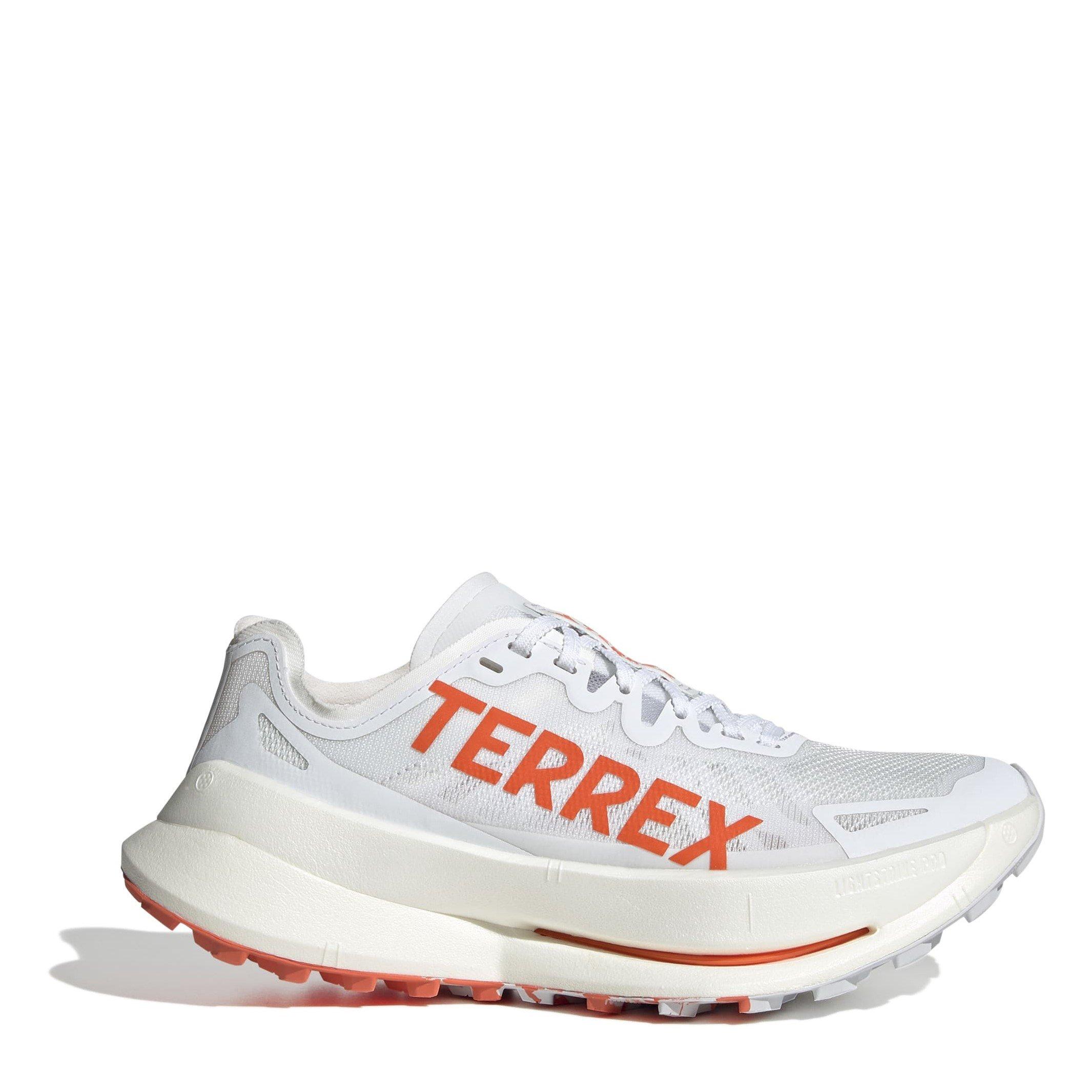 White/Orange - adidas - Terrex Agravic Speed Ultra Trail Running Shoes Womens - 1