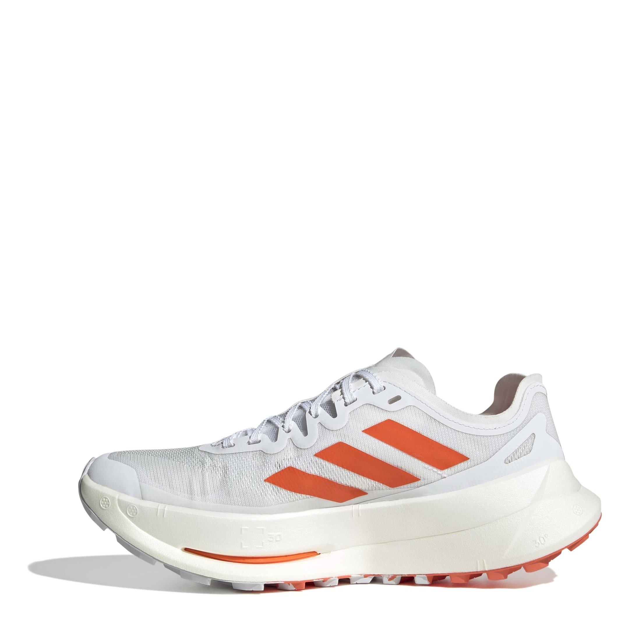 White/Orange - adidas - Terrex Agravic Speed Ultra Trail Running Shoes Womens - 2