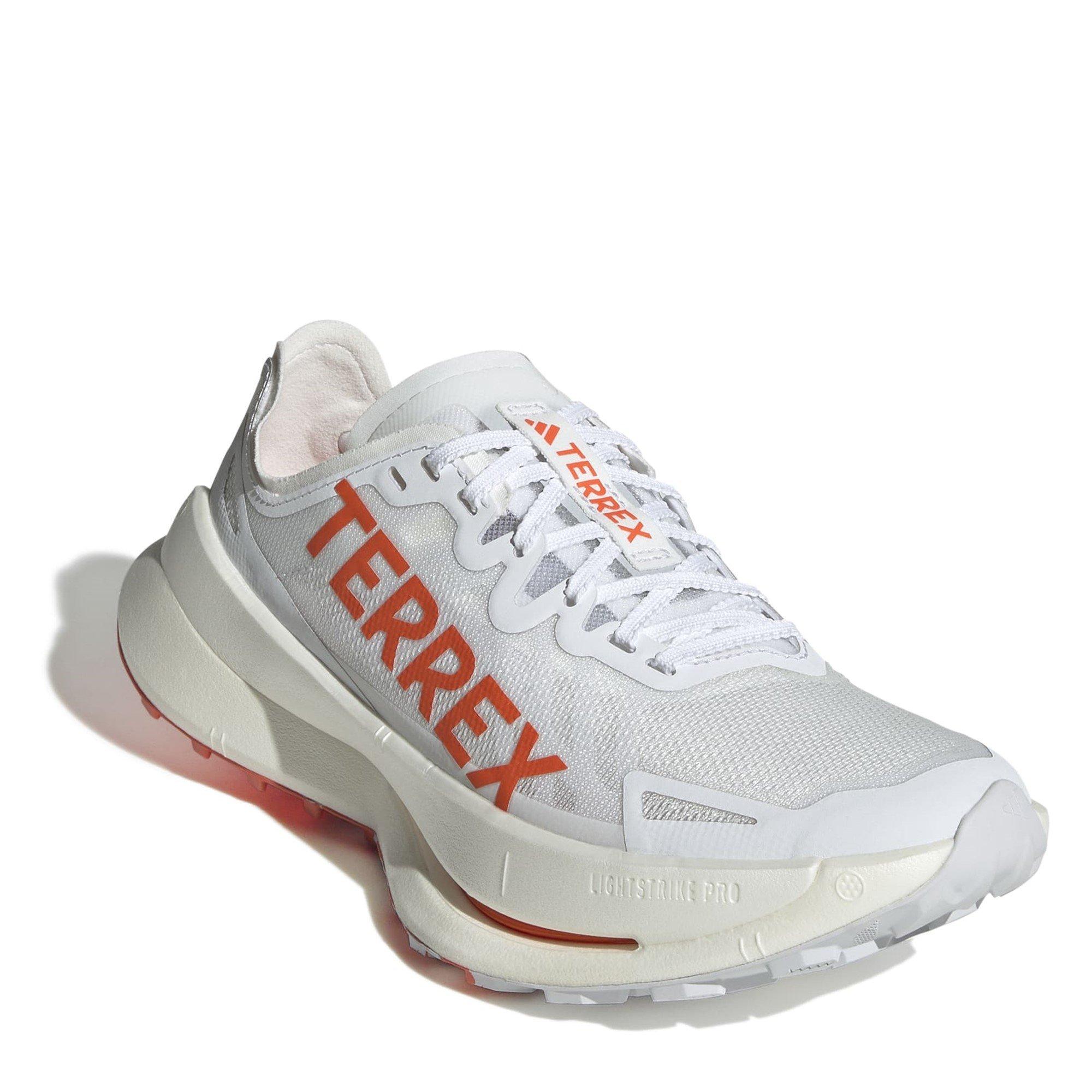 White/Orange - adidas - Terrex Agravic Speed Ultra Trail Running Shoes Womens - 3