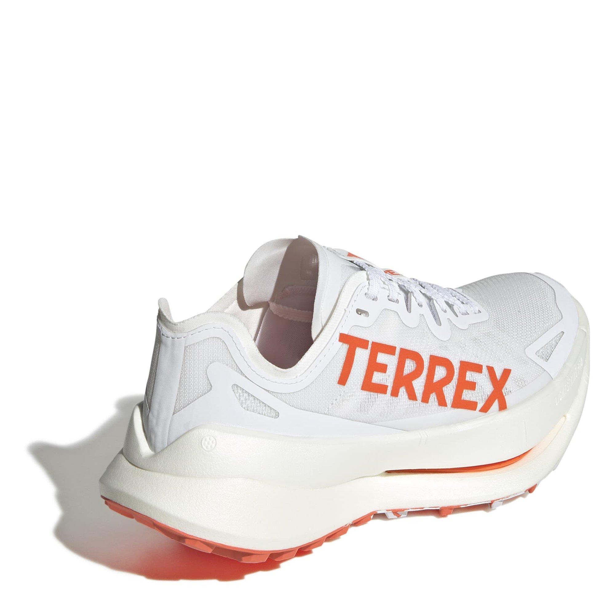 White/Orange - adidas - Terrex Agravic Speed Ultra Trail Running Shoes Womens - 4