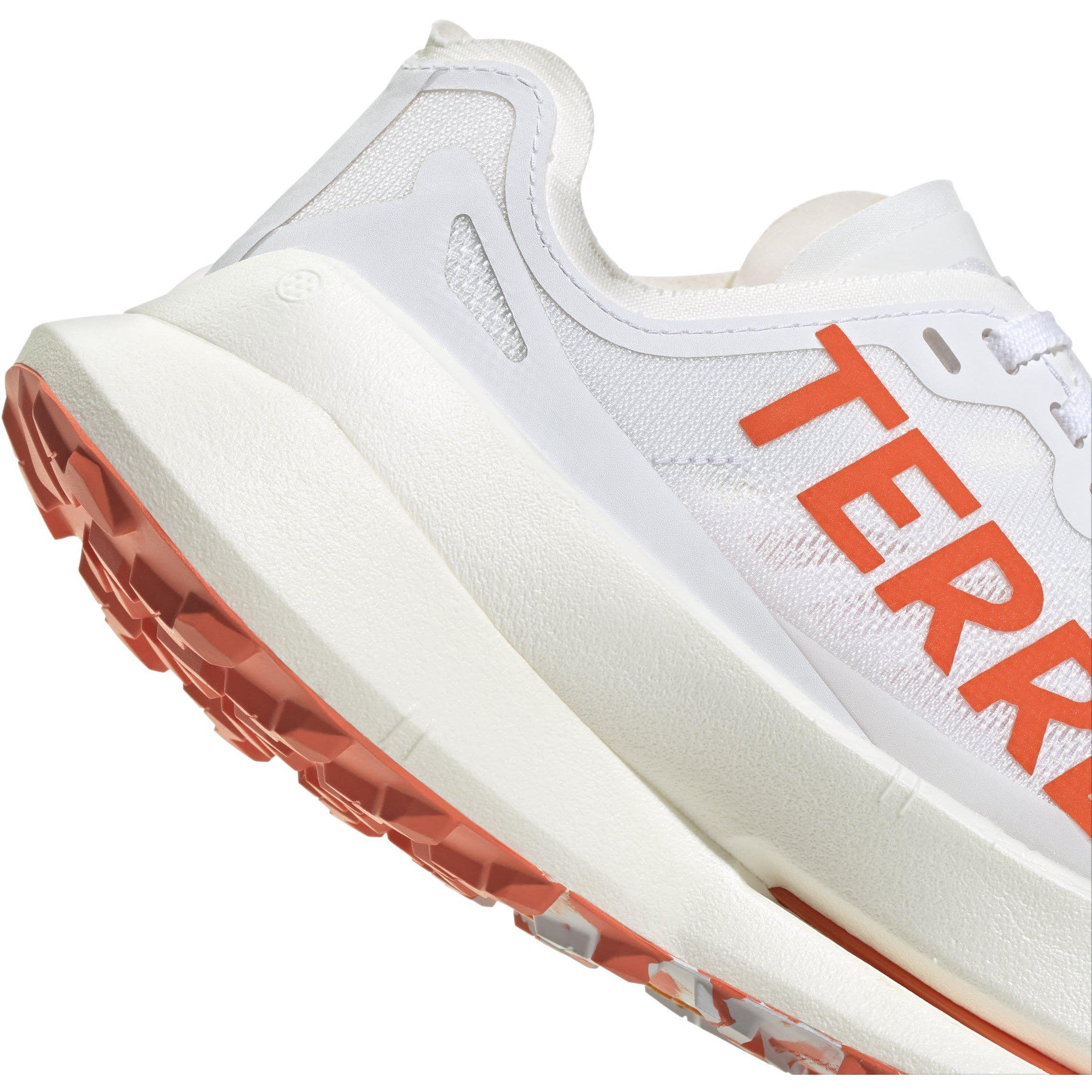 White/Orange - adidas - Terrex Agravic Speed Ultra Trail Running Shoes Womens - 7