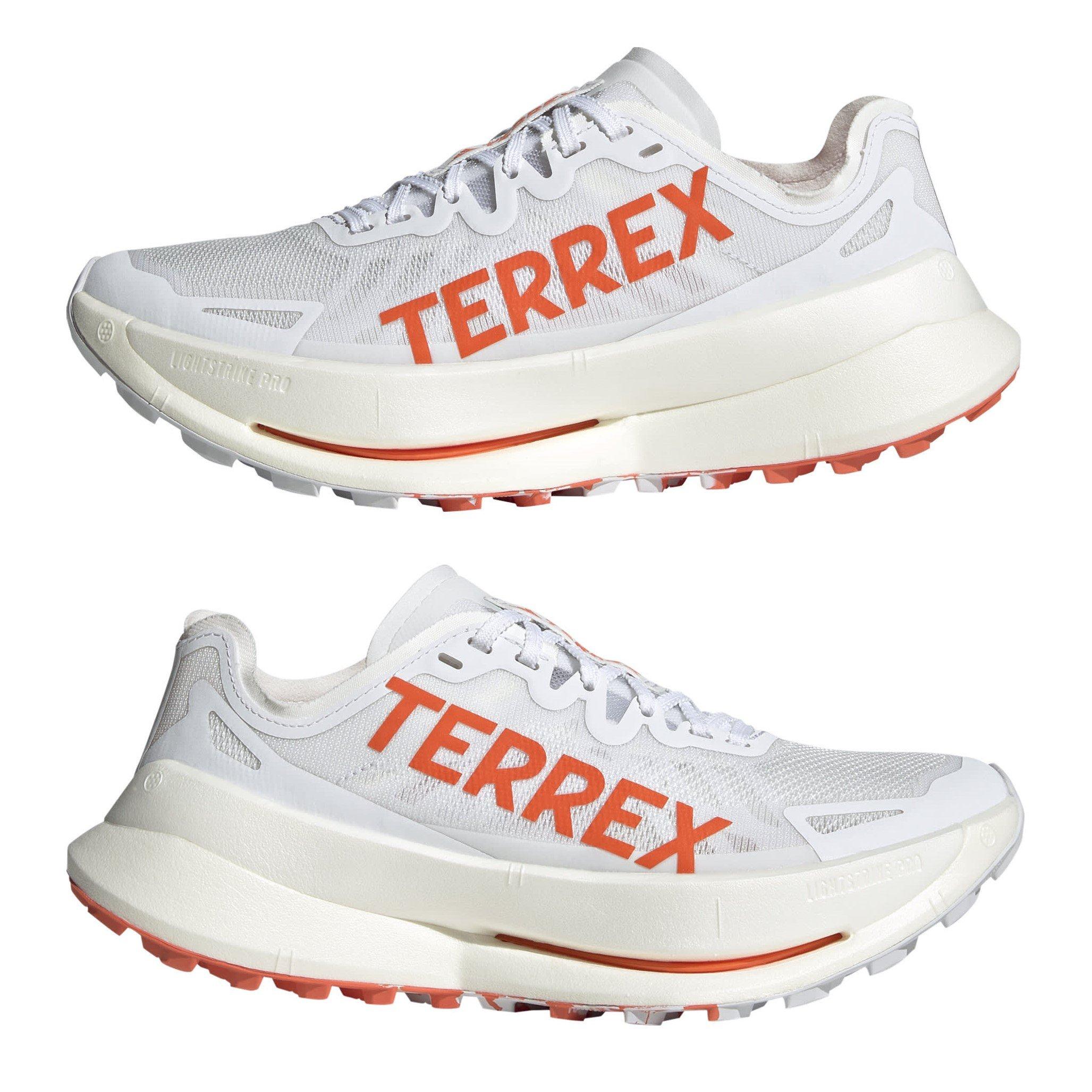 White/Orange - adidas - Terrex Agravic Speed Ultra Trail Running Shoes Womens - 8