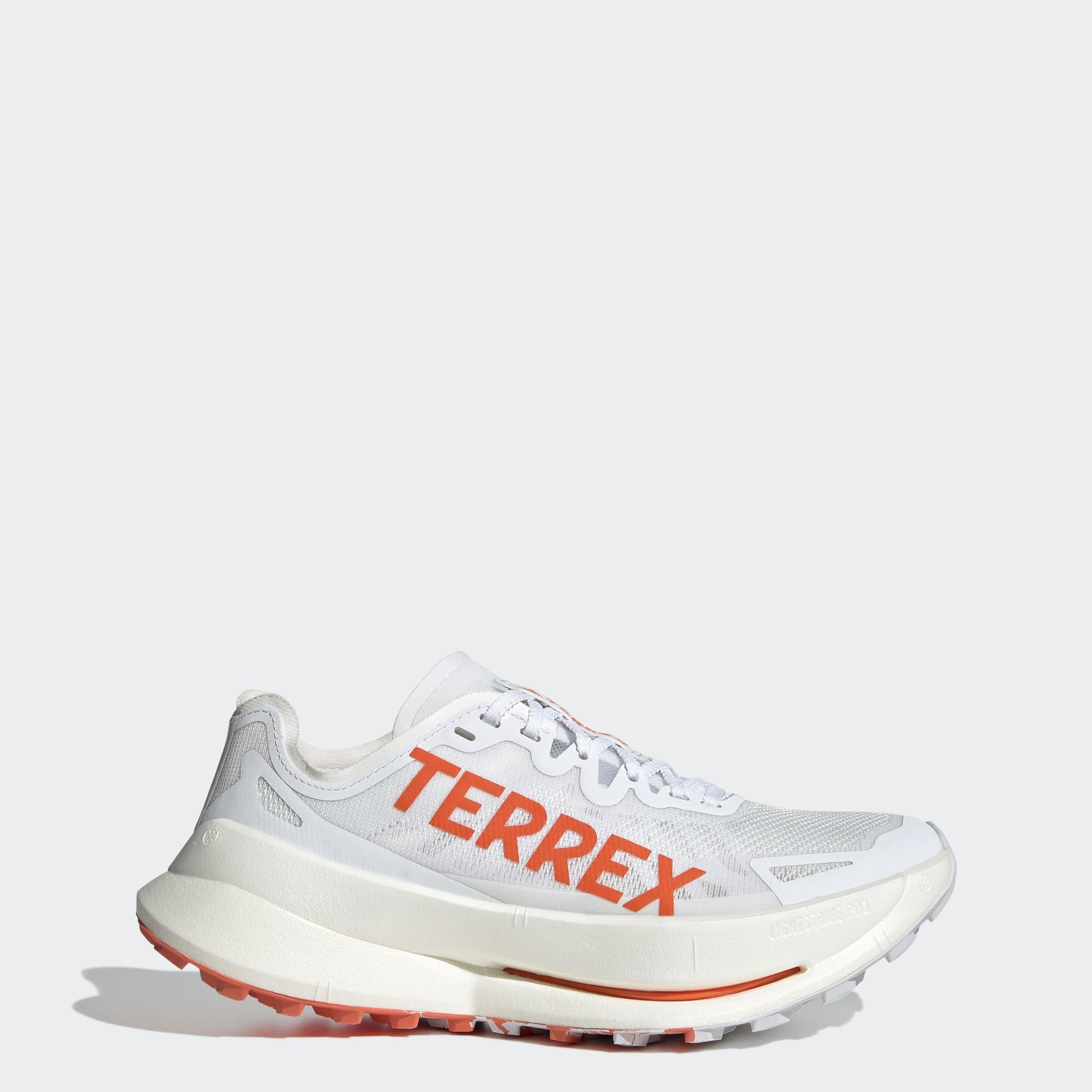 White/Orange - adidas - Terrex Agravic Speed Ultra Trail Running Shoes Womens - 9