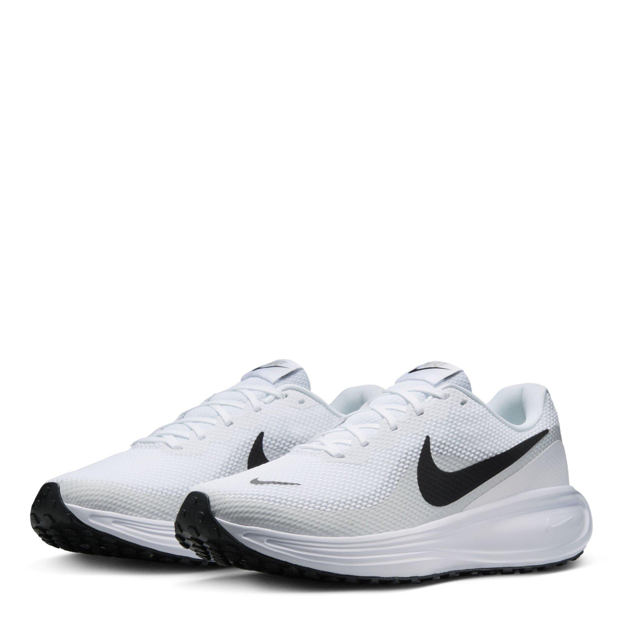 Wht/Blk-Pltnm - Nike - Revolution 8 Running Shoe - 4