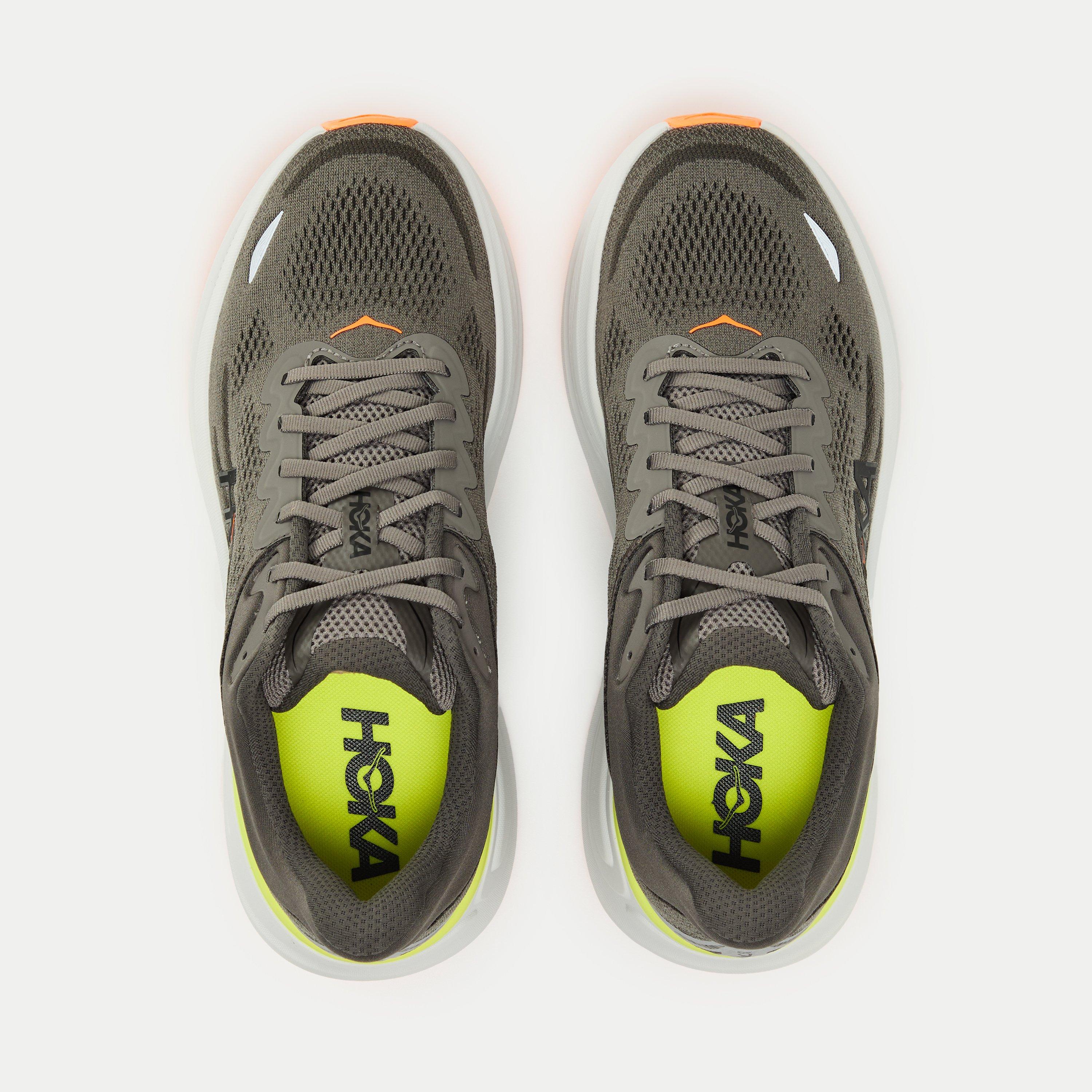 Grey / Gravel - Hoka - Men's Bondi Breathable Everyday Neutral Road Running Shoes - 5