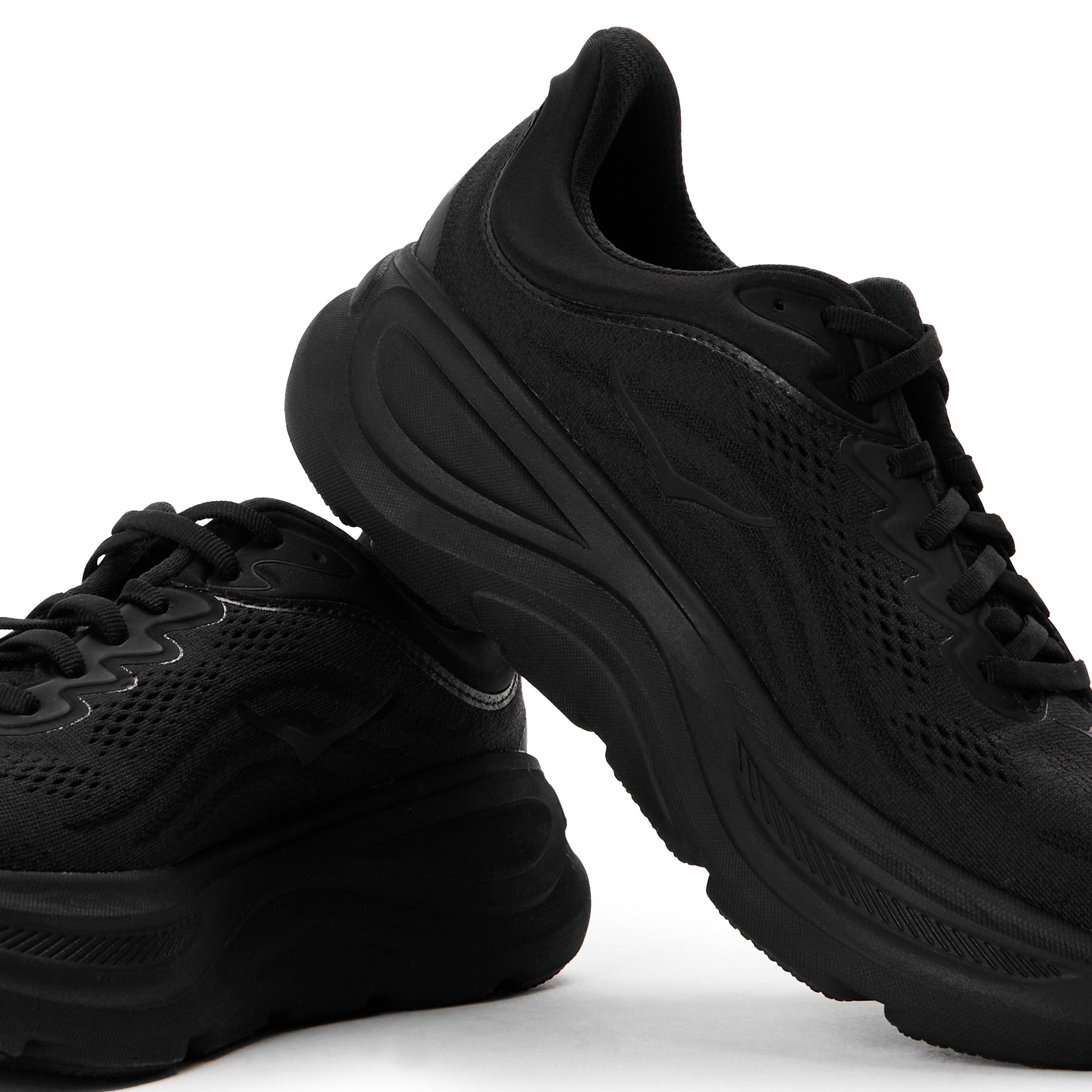 Black/Black - Hoka - Men's Bondi Breathable Everyday Neutral Road Running Shoes - 4