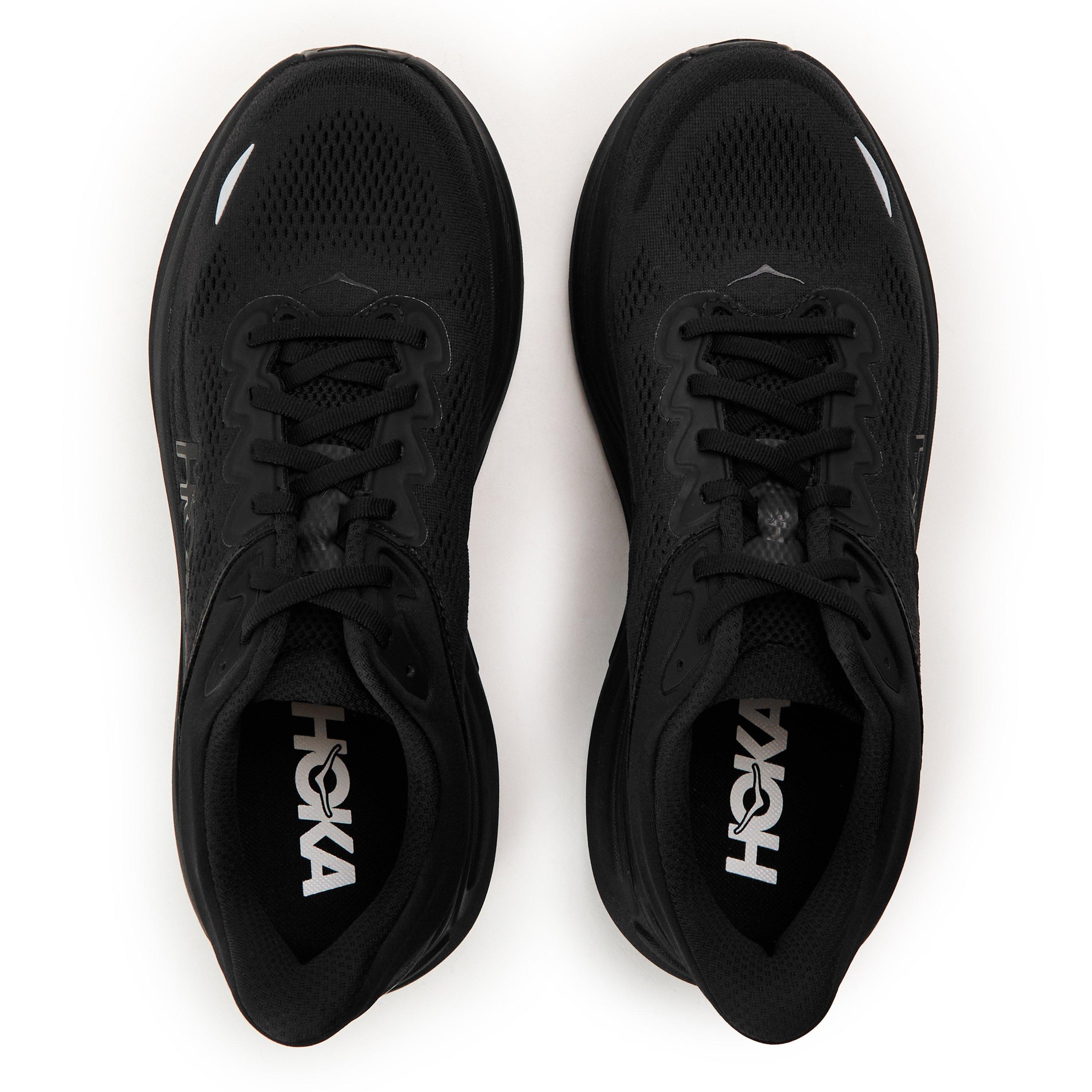 Black/Black - Hoka - Men's Bondi Breathable Everyday Neutral Road Running Shoes - 5