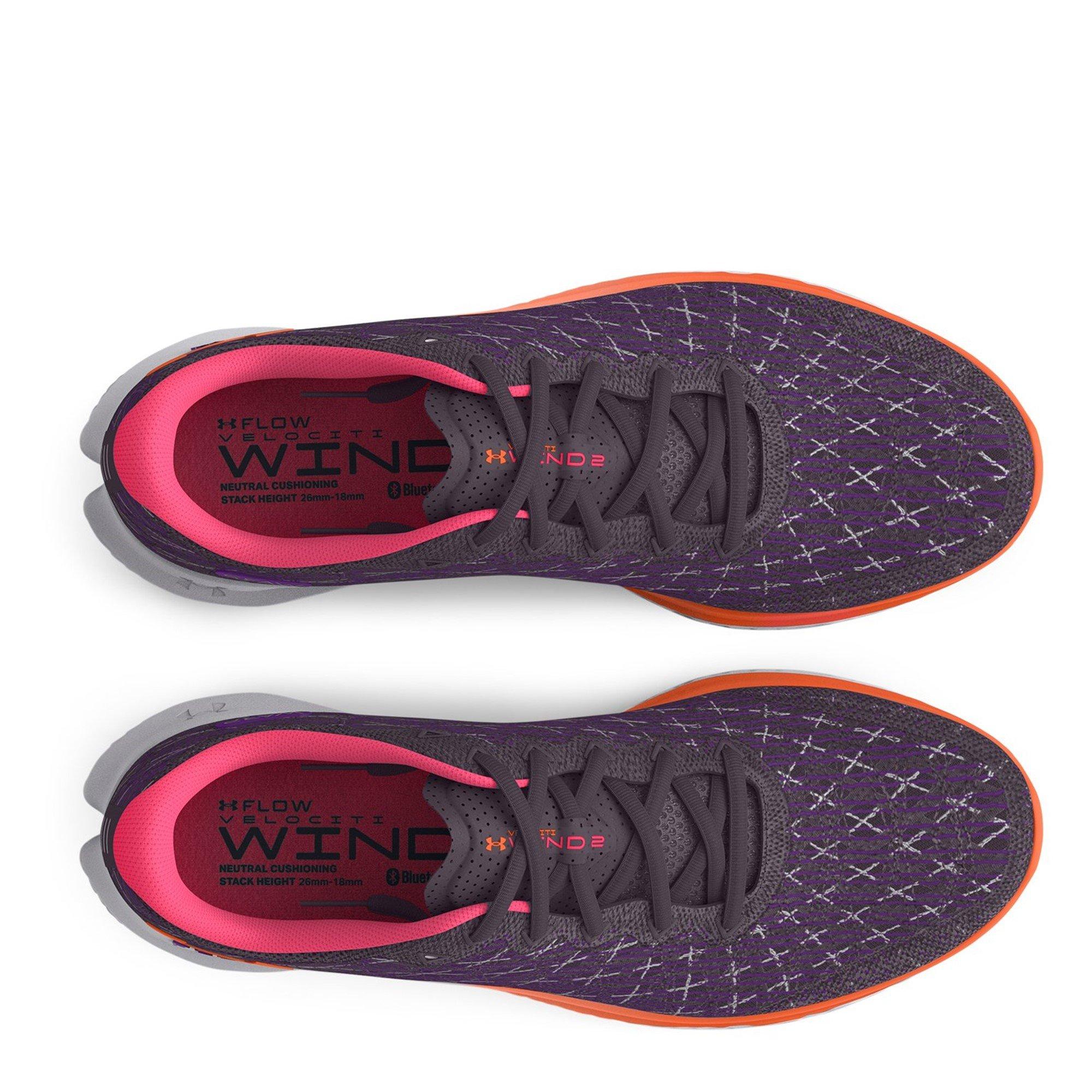 Purple - Under Armour - Women's Flow Vel Wind Fast Neutral Road Running Shoes - 4