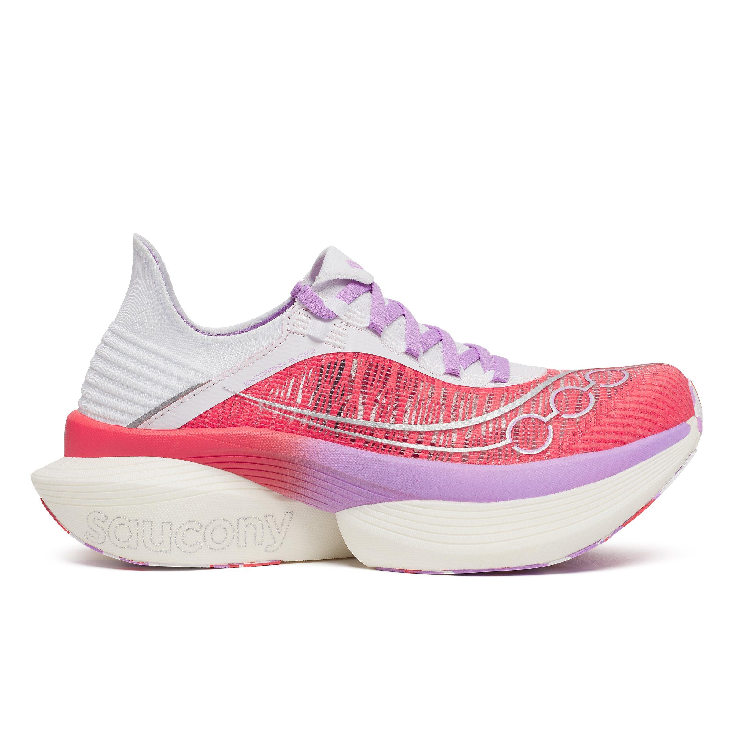 Saucony Women's Endorphin Elite 2 Running Shoes - Coral/White - 8 (42)