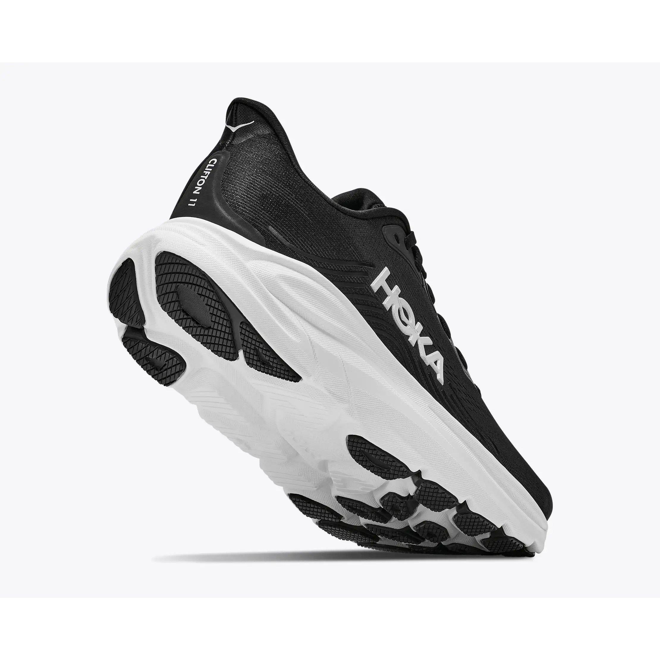 Black/White - Hoka - Men's Clifton 11 Road Running Shoes - 4