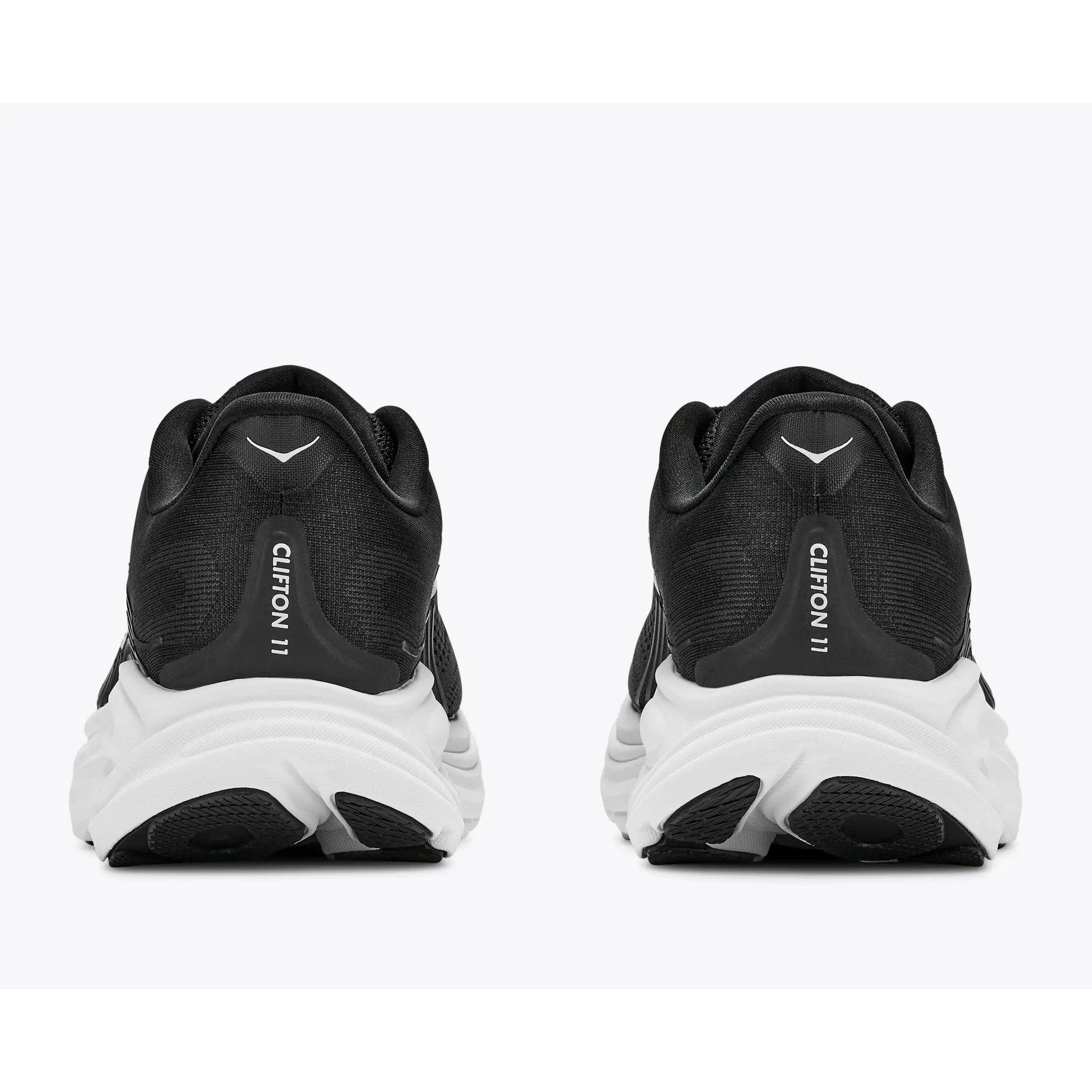 Black/White - Hoka - Men's Clifton 11 Road Running Shoes - 5