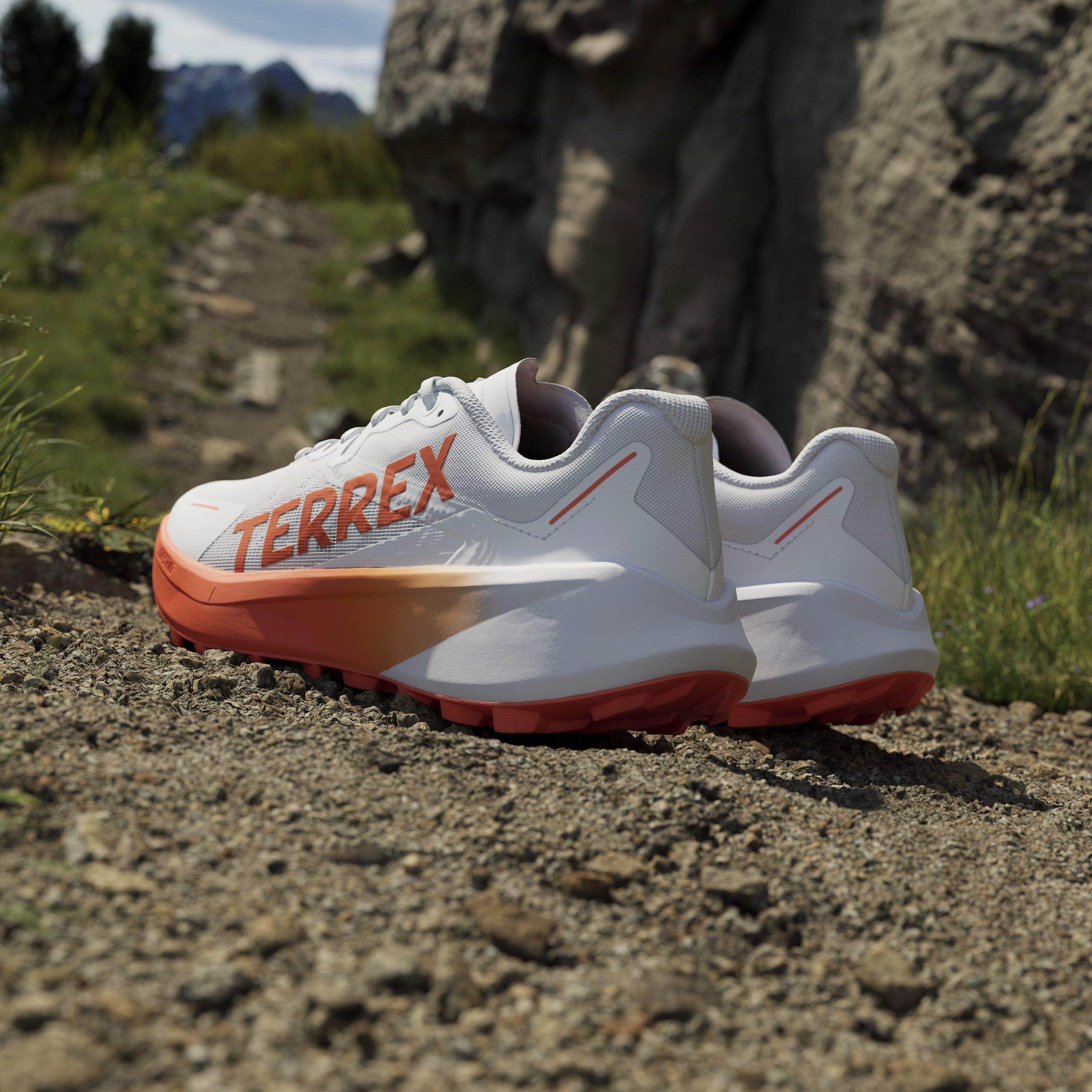 White/Orange - adidas - Terrex Agravic 3 Mens Trail Running Shoes - 14