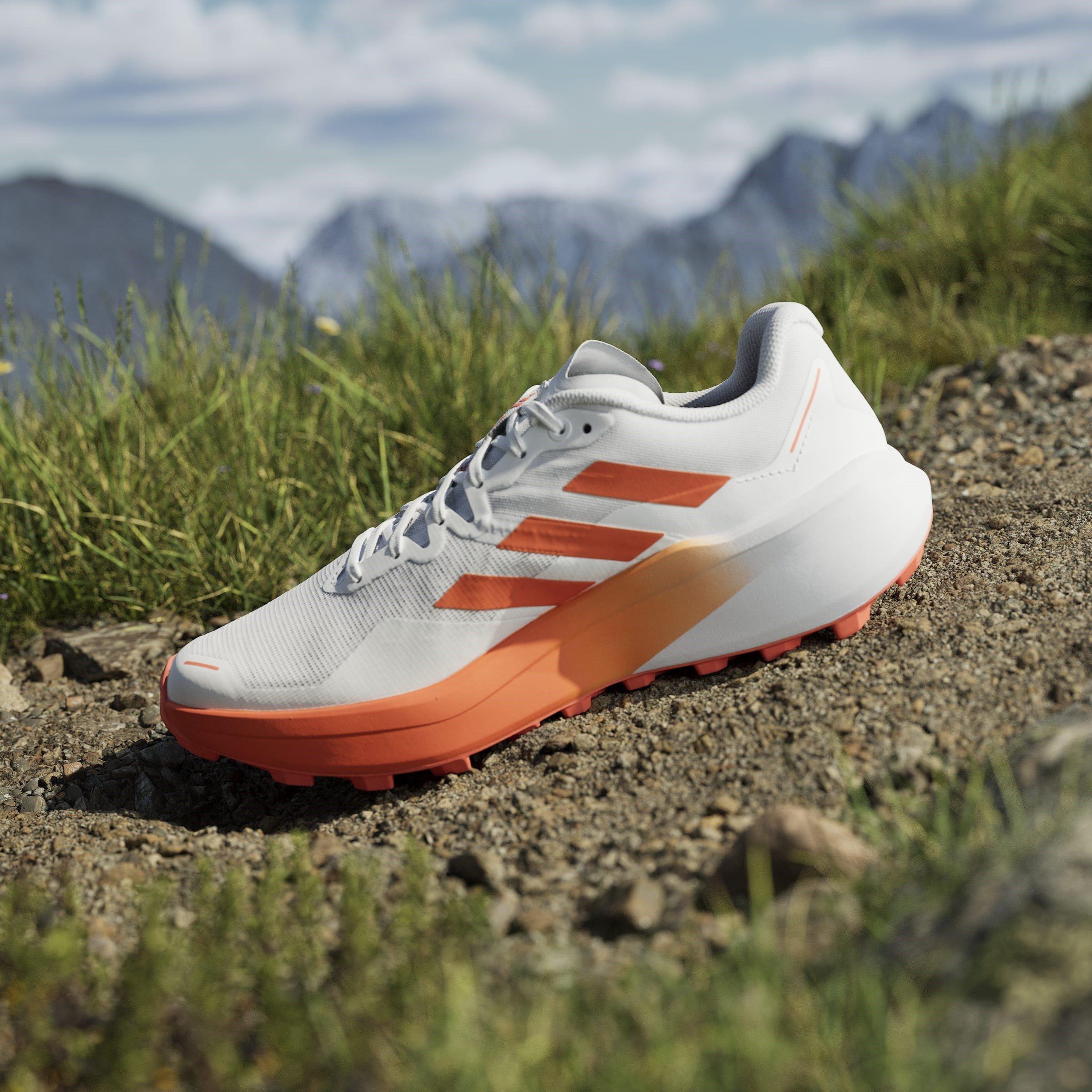 White/Orange - adidas - Terrex Agravic 3 Mens Trail Running Shoes - 15