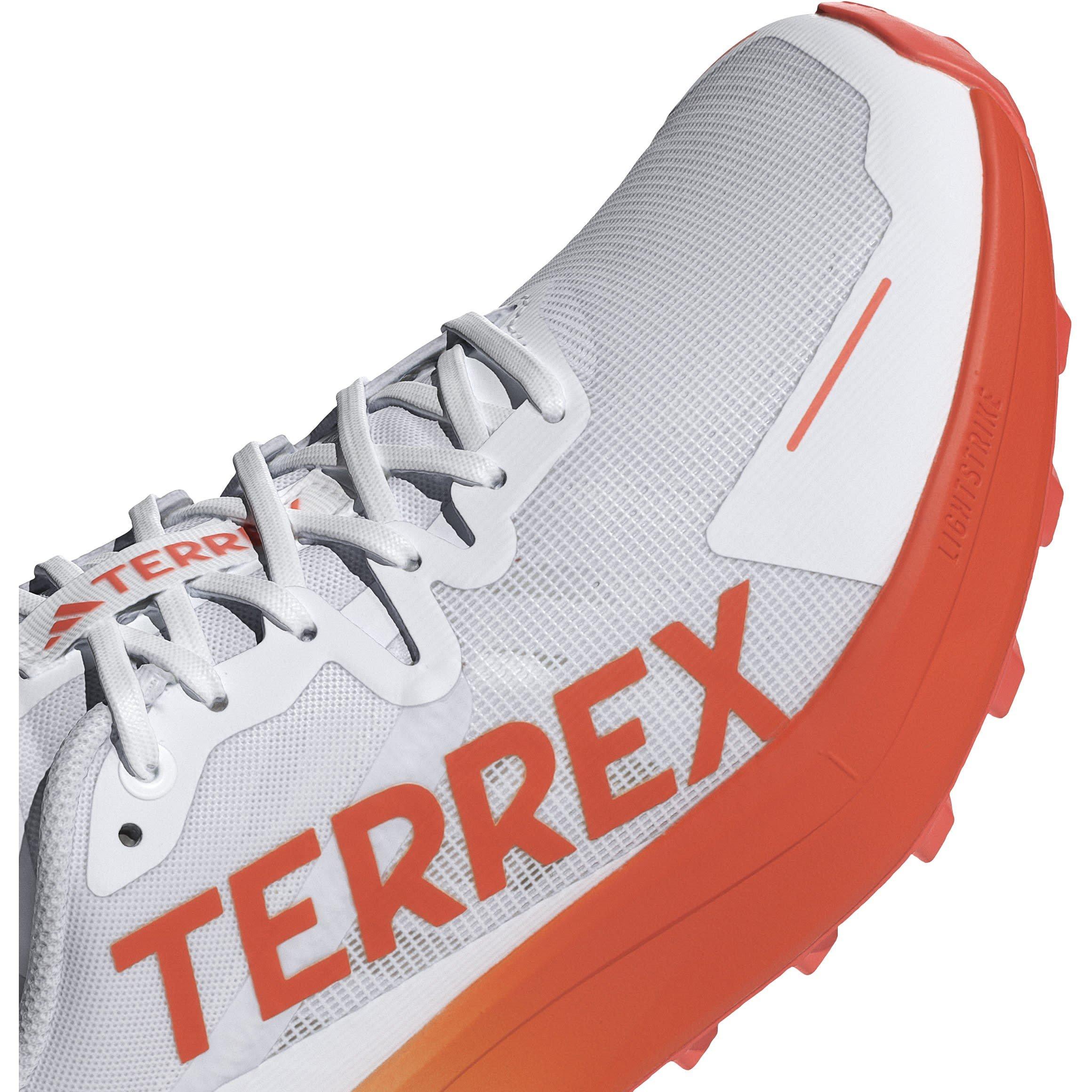 White/Orange - adidas - Terrex Agravic 3 Mens Trail Running Shoes - 7