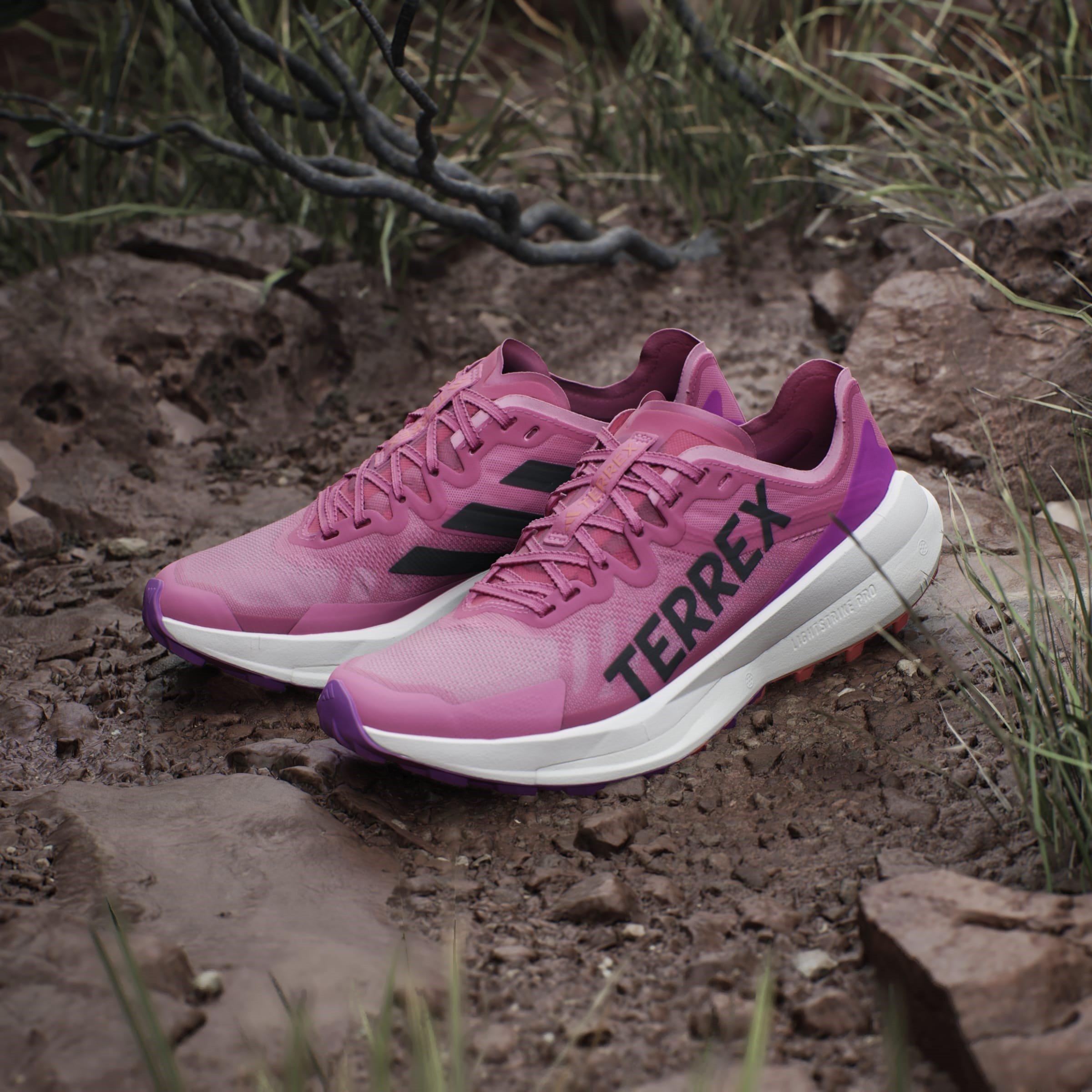 Pink Fusion - adidas - Terrex Agravic Speed Trail Running Shoes Womens - 12