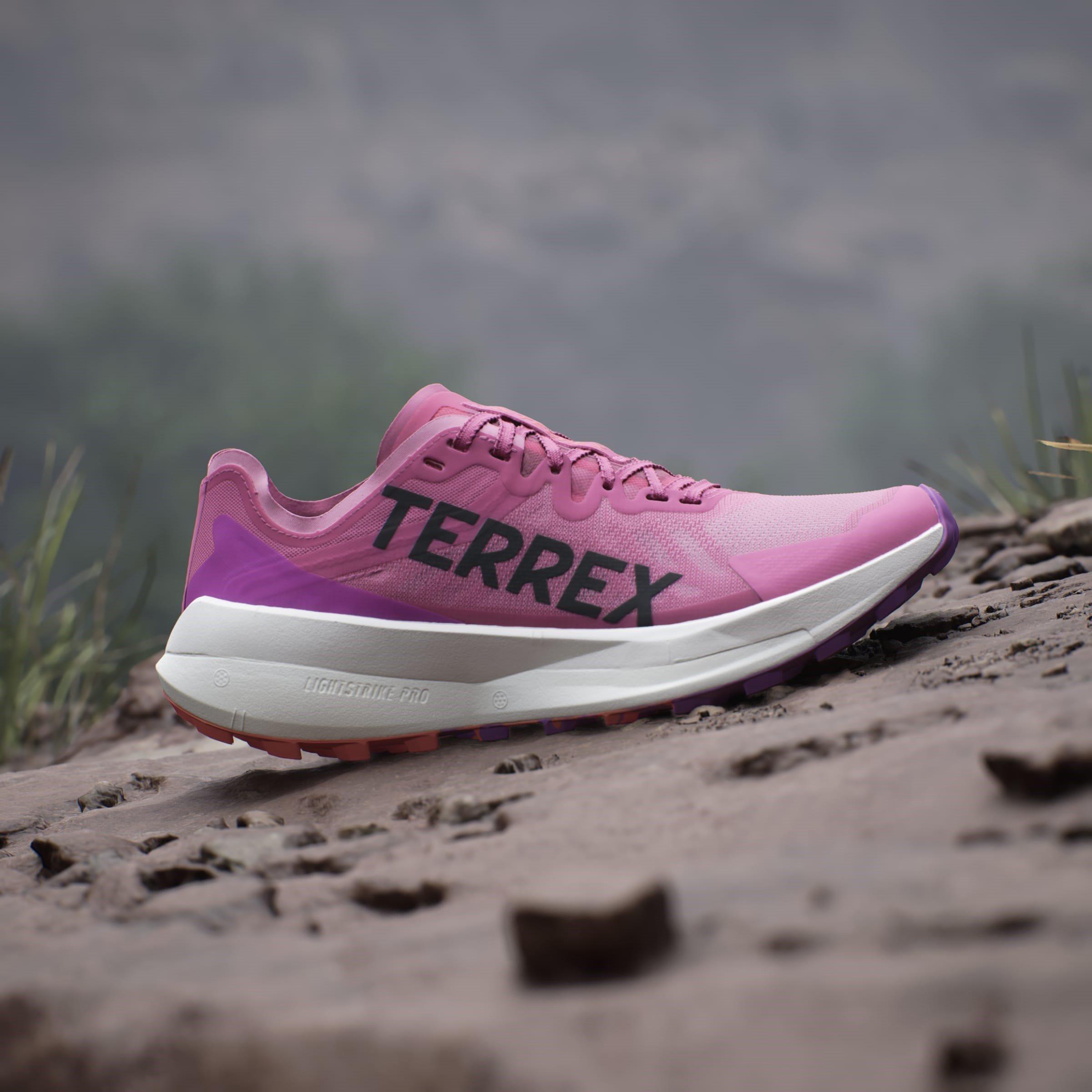 Pink Fusion - adidas - Terrex Agravic Speed Trail Running Shoes Womens - 10