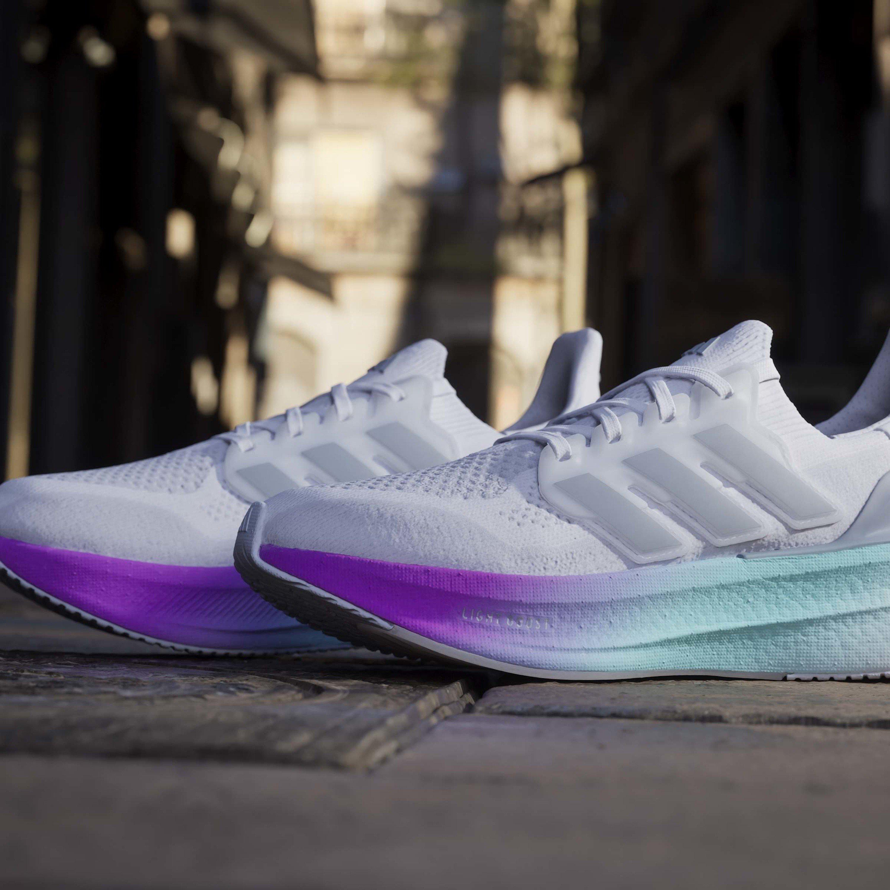 Hvid/Sølv/Lilla - adidas - Ultraboost 5 Running Shoes Womens - 16